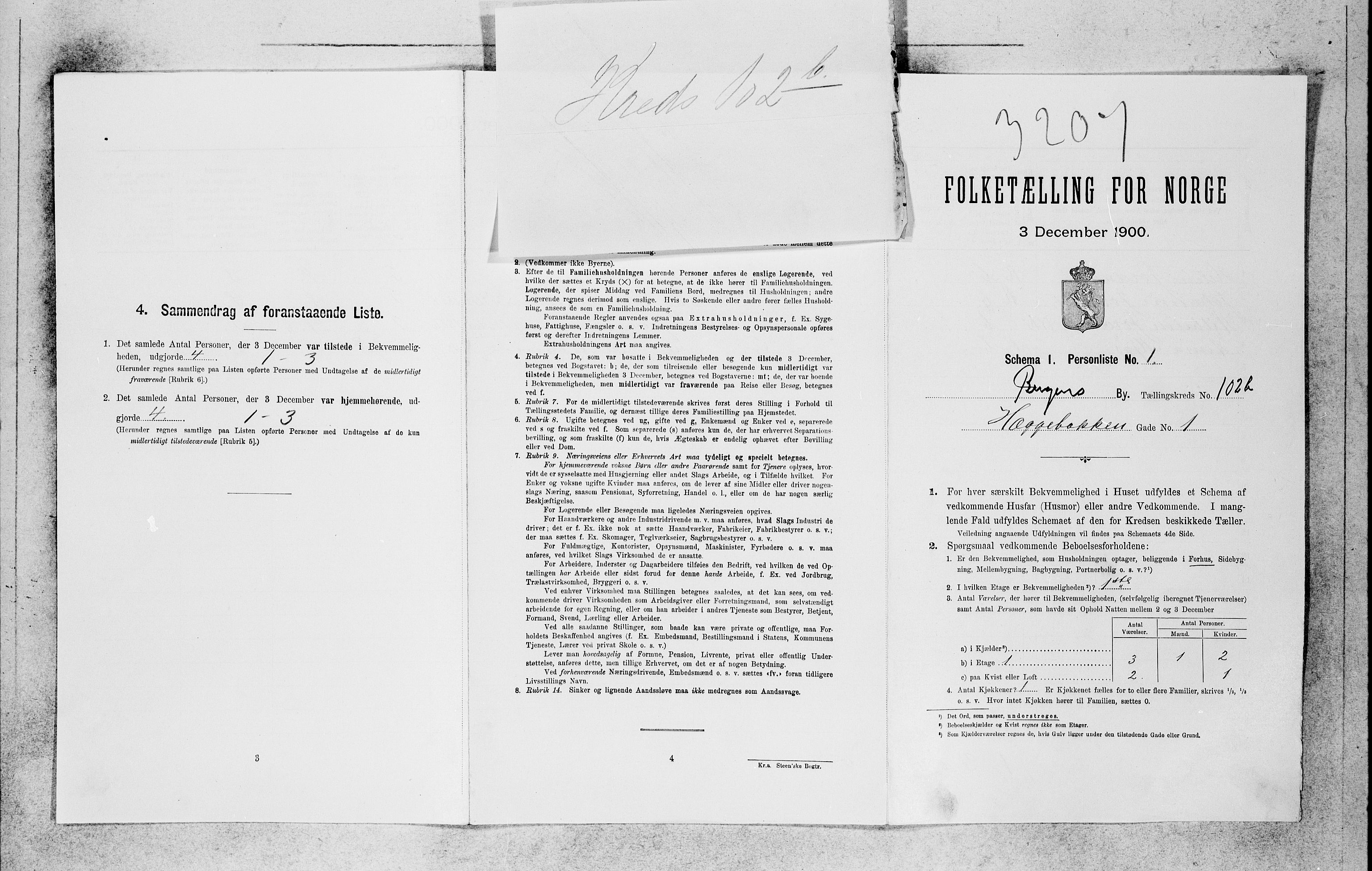 SAB, 1900 census for Bergen, 1900, p. 21339