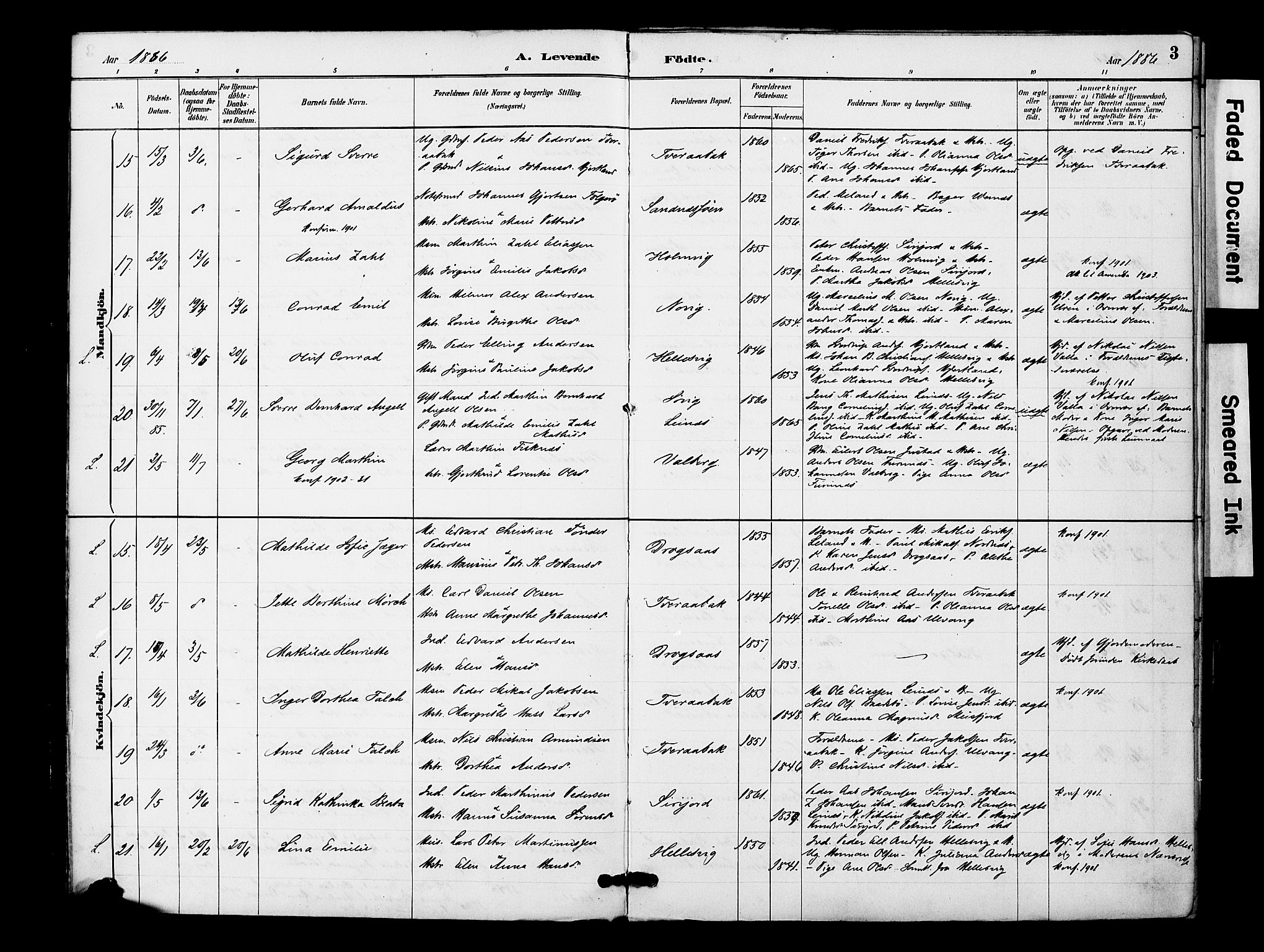 Ministerialprotokoller, klokkerbøker og fødselsregistre - Nordland, AV/SAT-A-1459/831/L0471: Parish register (official) no. 831A02, 1886-1901, p. 3