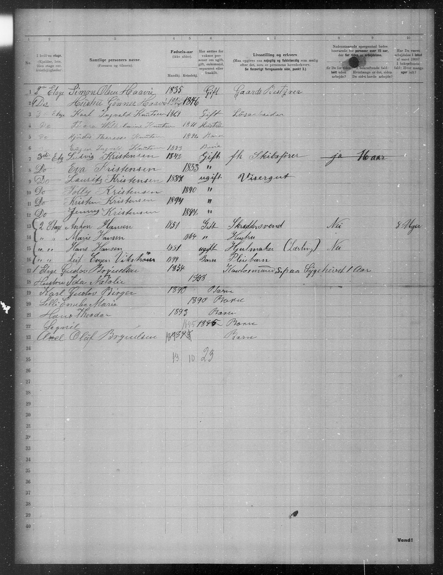 OBA, Municipal Census 1903 for Kristiania, 1903, p. 15781