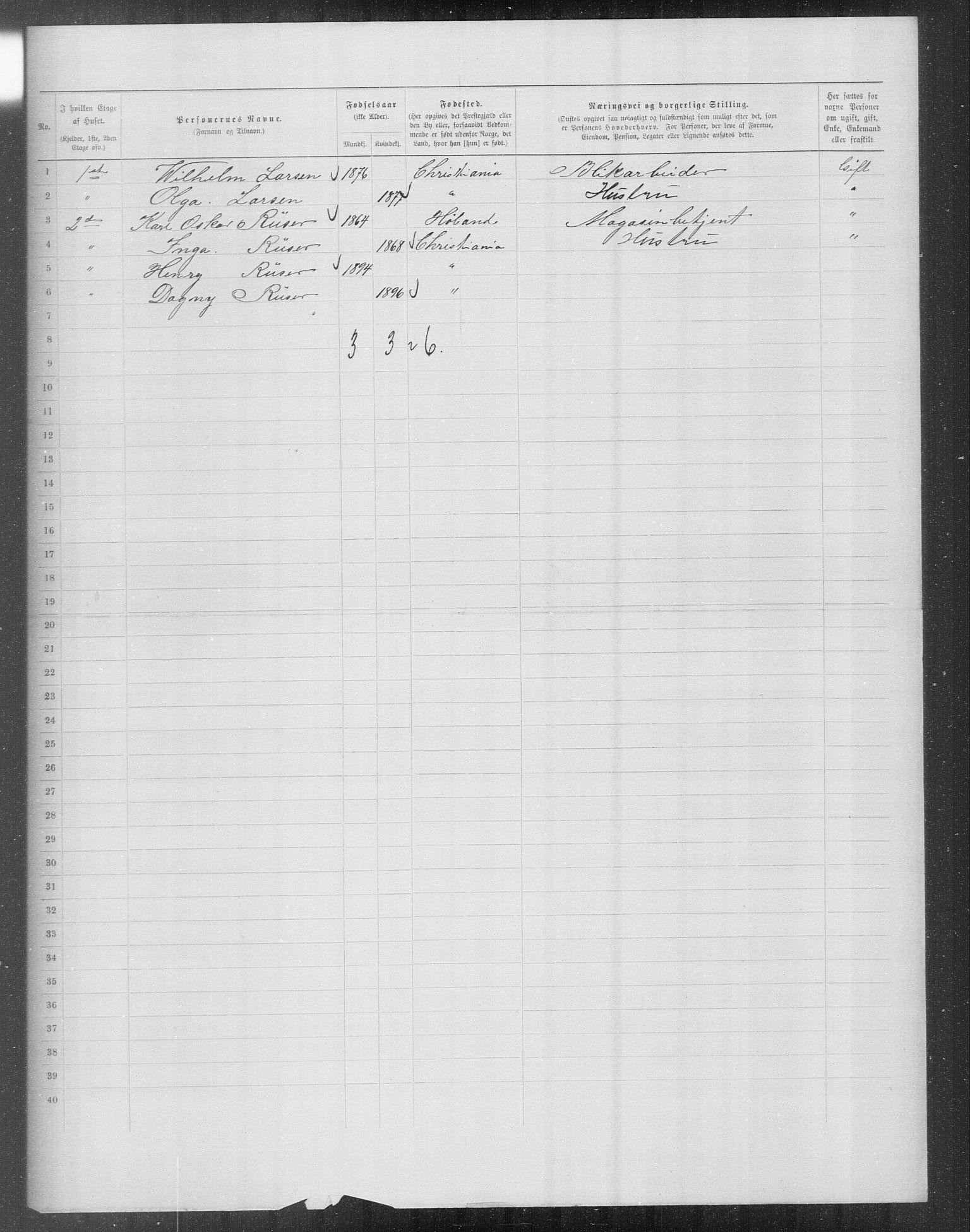 OBA, Municipal Census 1899 for Kristiania, 1899, p. 13649