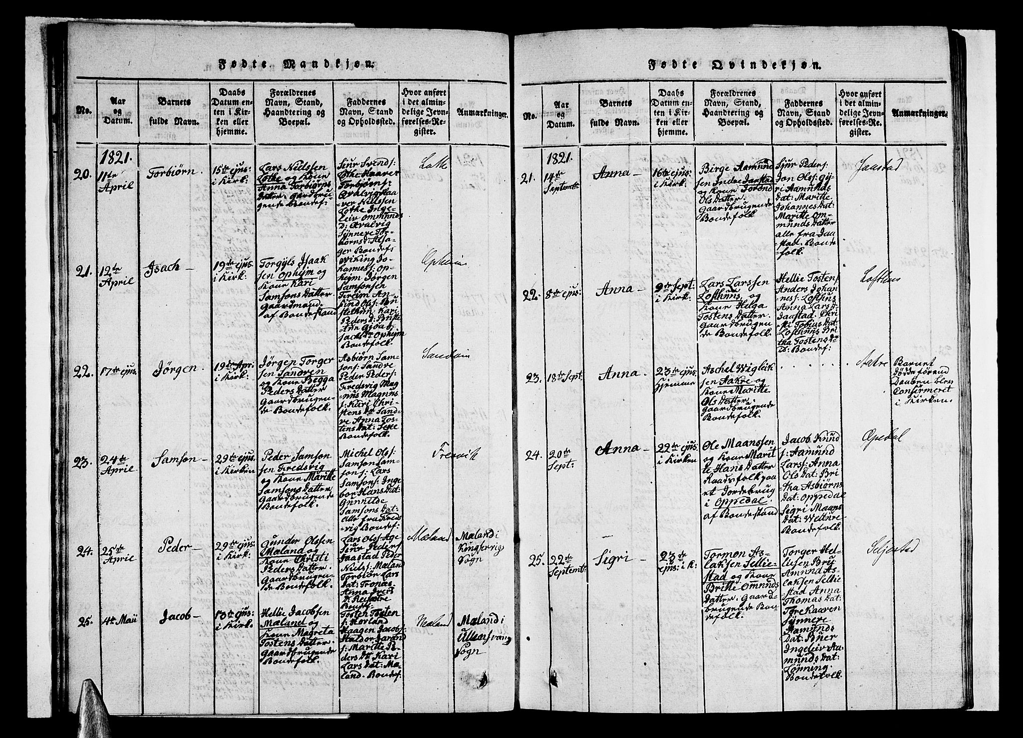 Ullensvang sokneprestembete, AV/SAB-A-78701/H/Haa: Parish register (official) no. A 9, 1819-1826