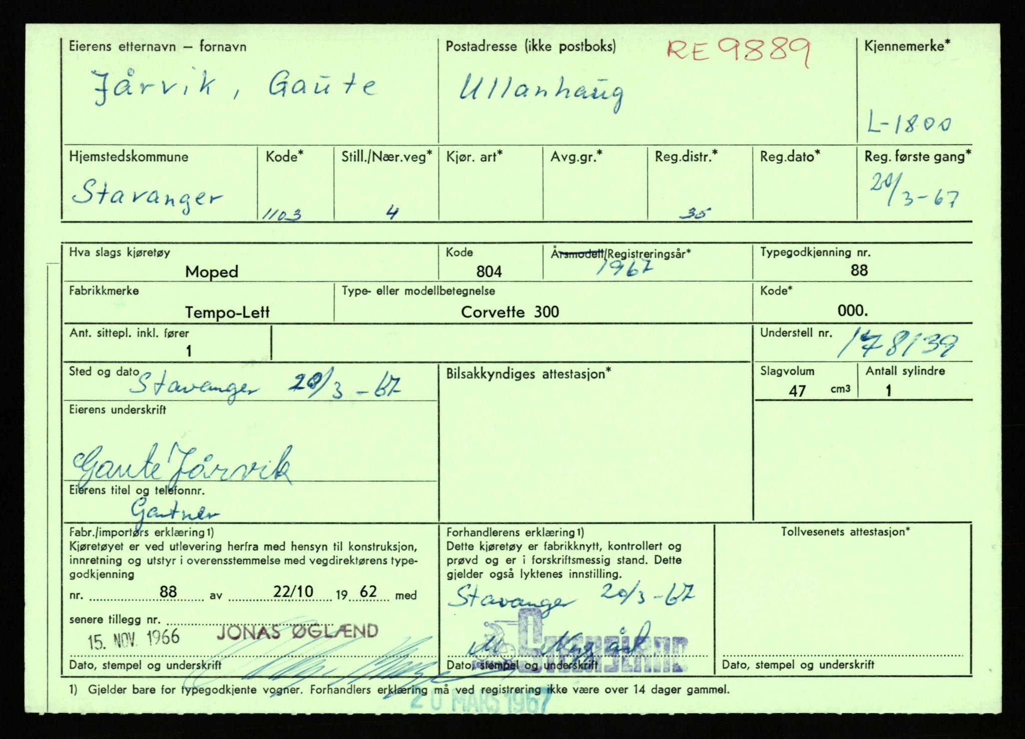 Stavanger trafikkstasjon, AV/SAST-A-101942/0/F/L0006: L-1700 - L-2149, 1930-1971, p. 457