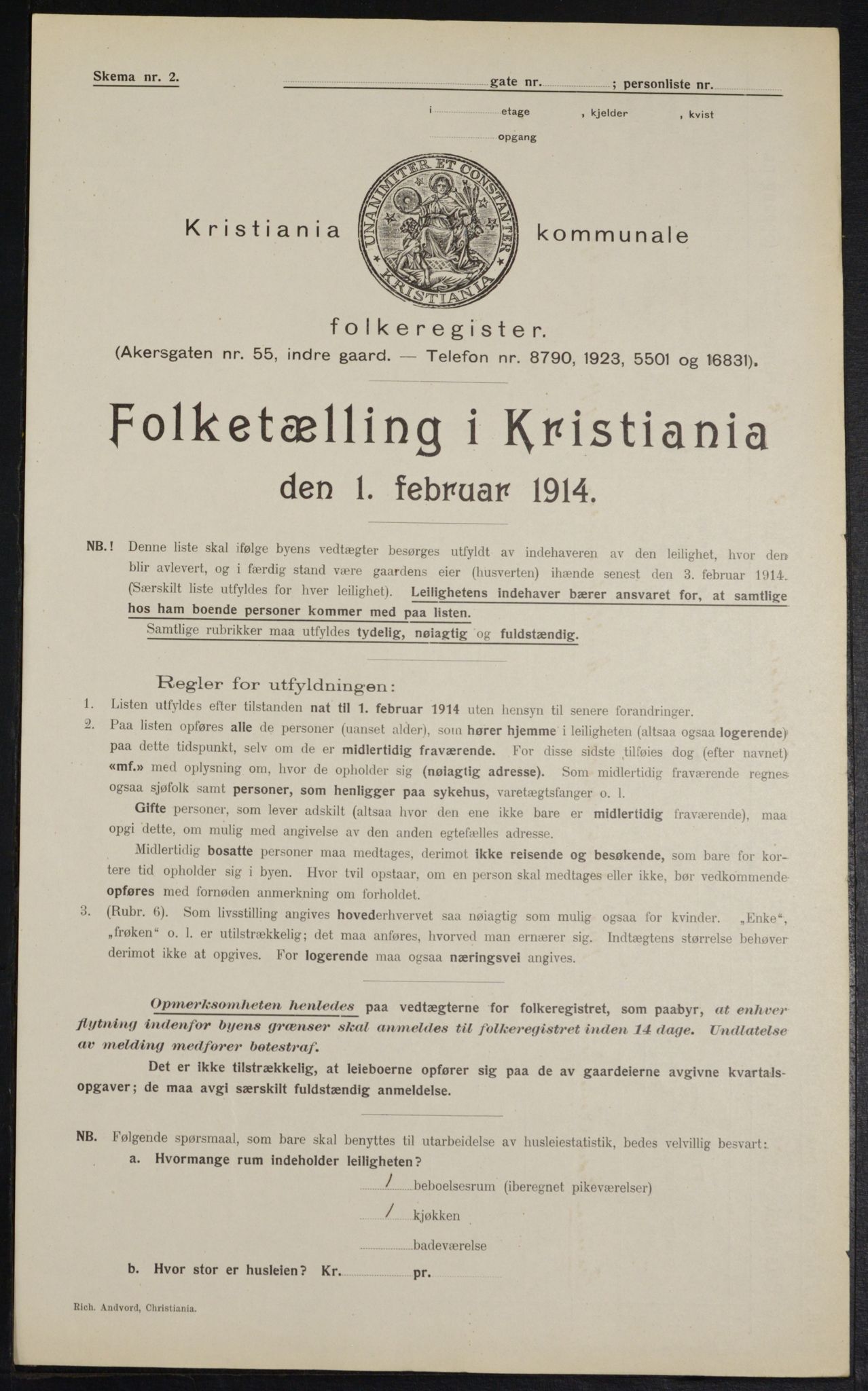 OBA, Municipal Census 1914 for Kristiania, 1914, p. 71268