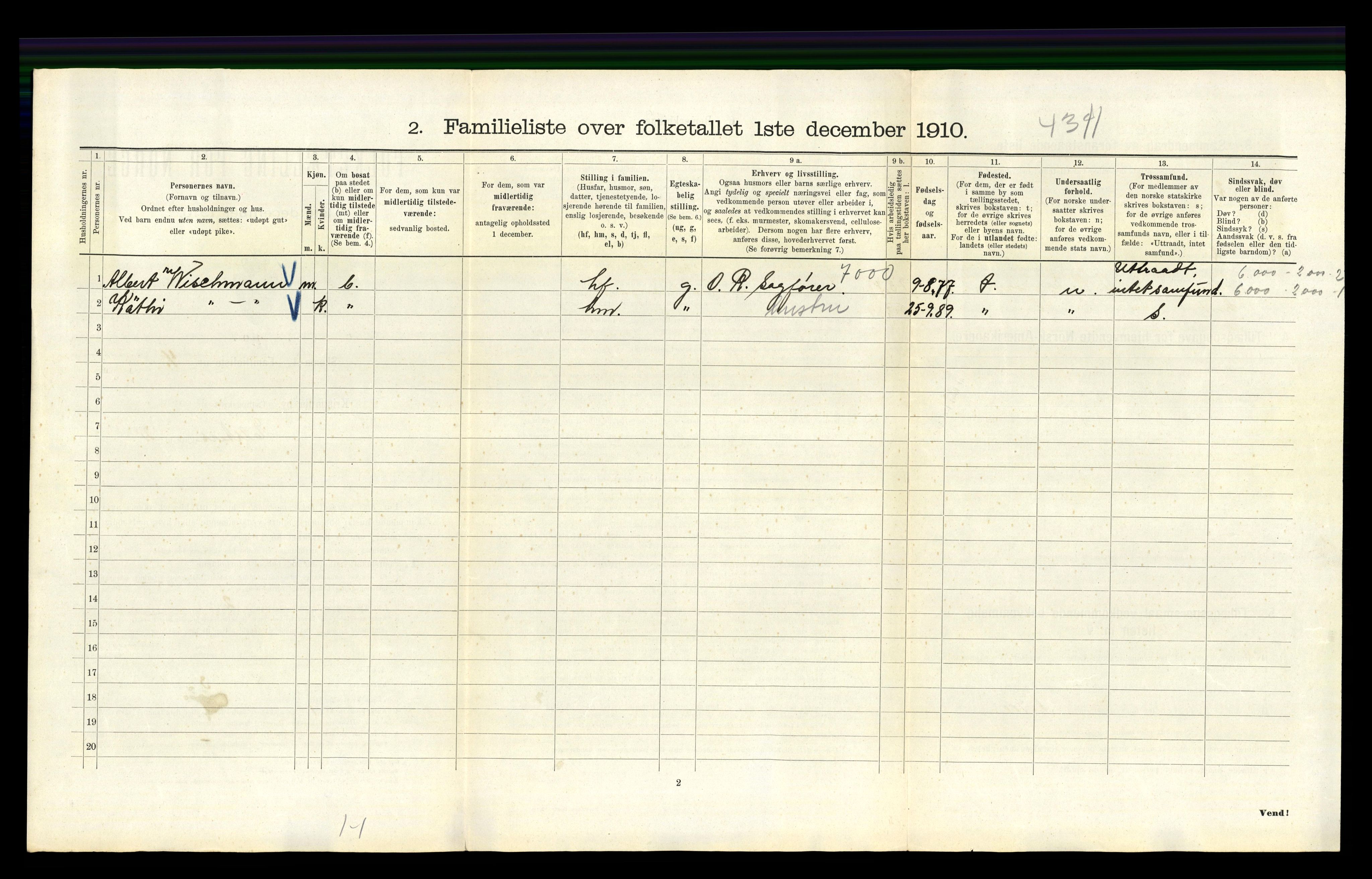 RA, 1910 census for Kristiania, 1910, p. 20328