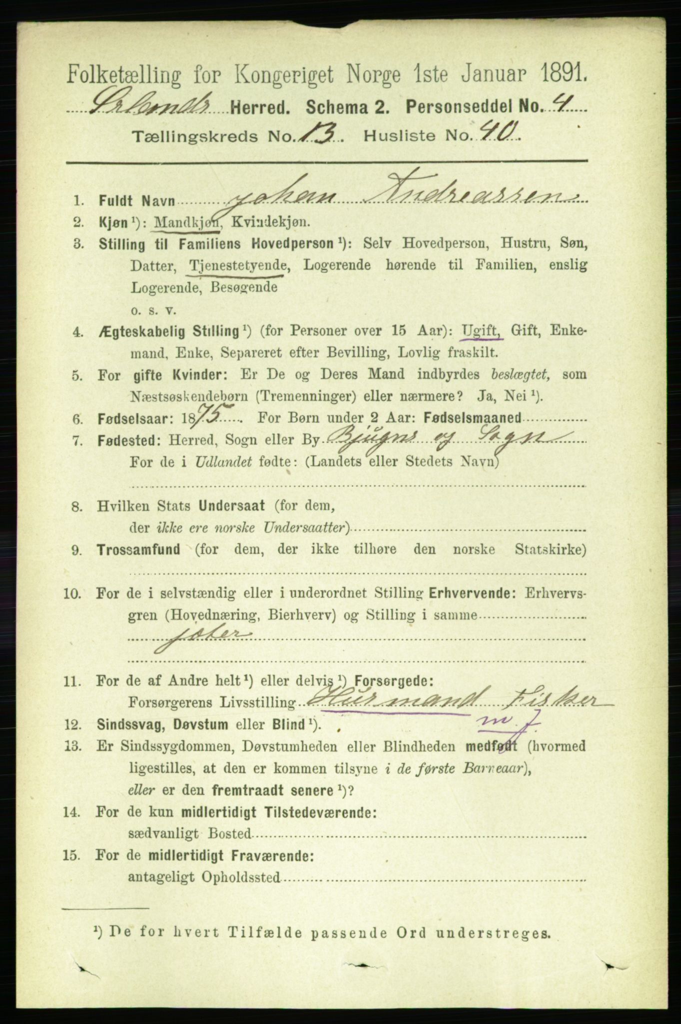 RA, 1891 census for 1621 Ørland, 1891, p. 6131