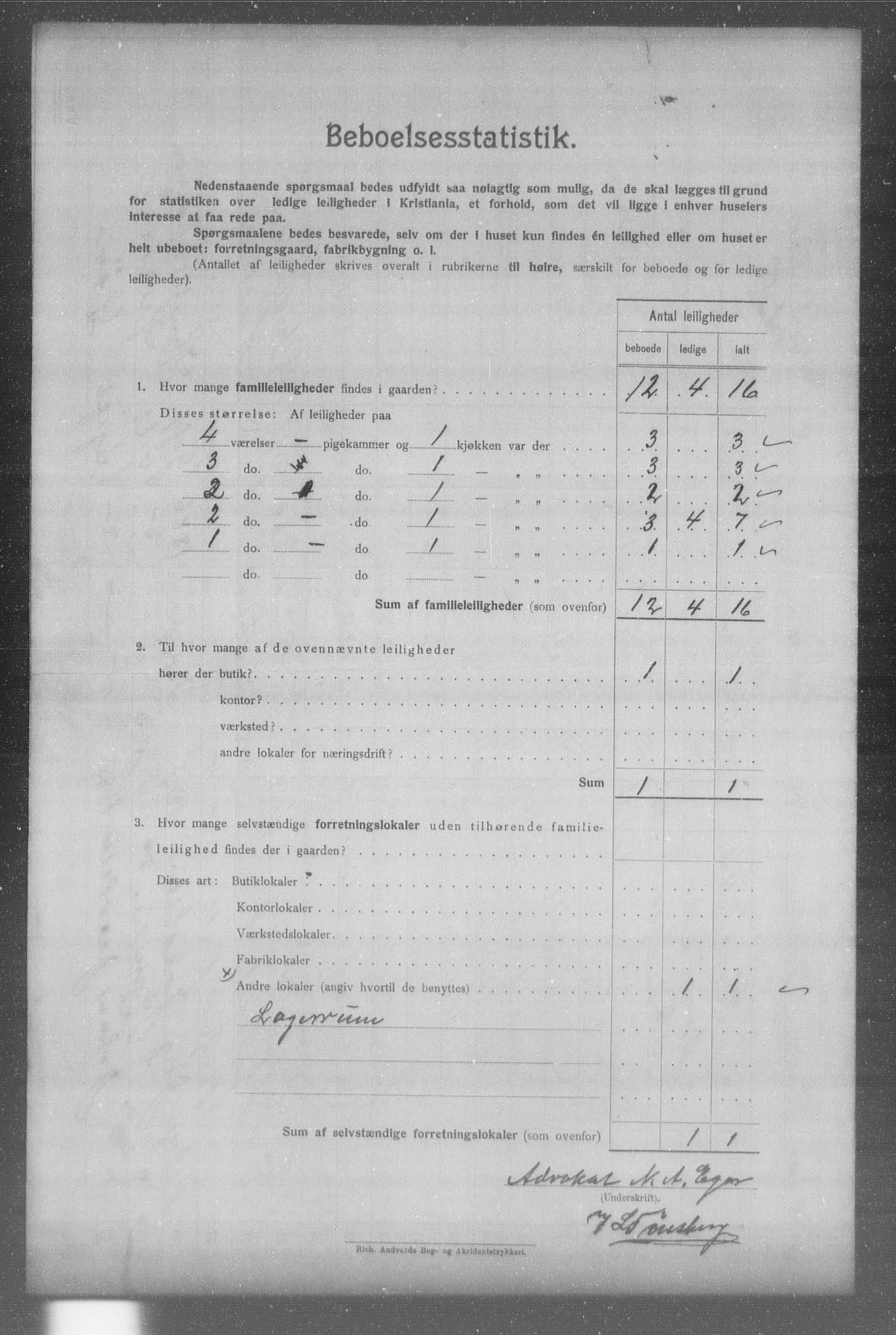 OBA, Municipal Census 1904 for Kristiania, 1904, p. 3678