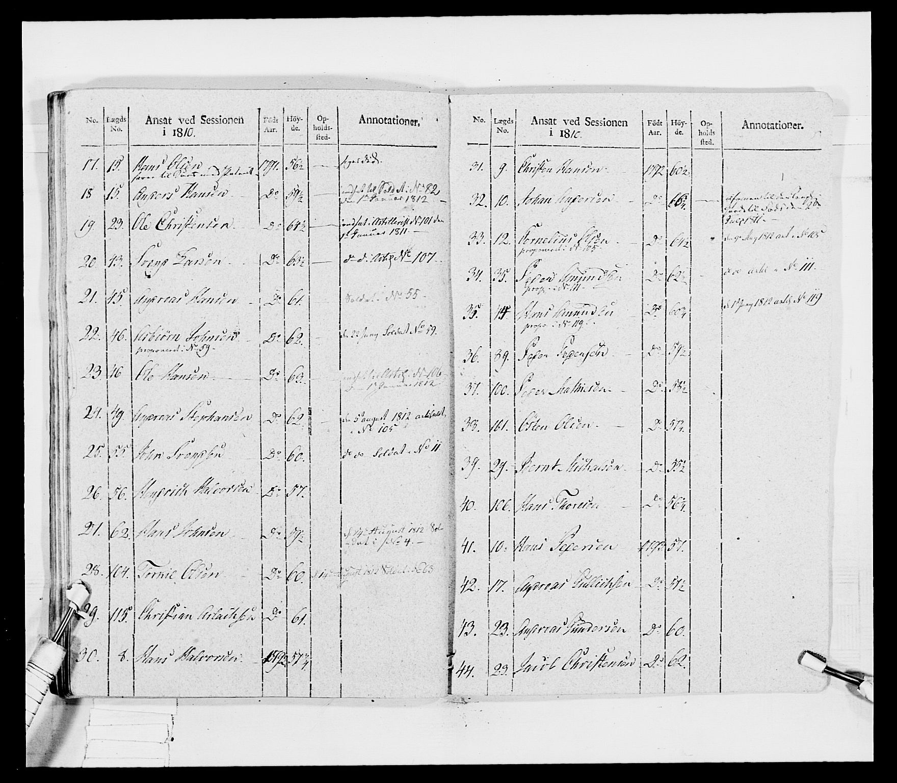 Generalitets- og kommissariatskollegiet, Det kongelige norske kommissariatskollegium, AV/RA-EA-5420/E/Eh/L0030b: Sønnafjelske gevorbne infanteriregiment, 1810, p. 488