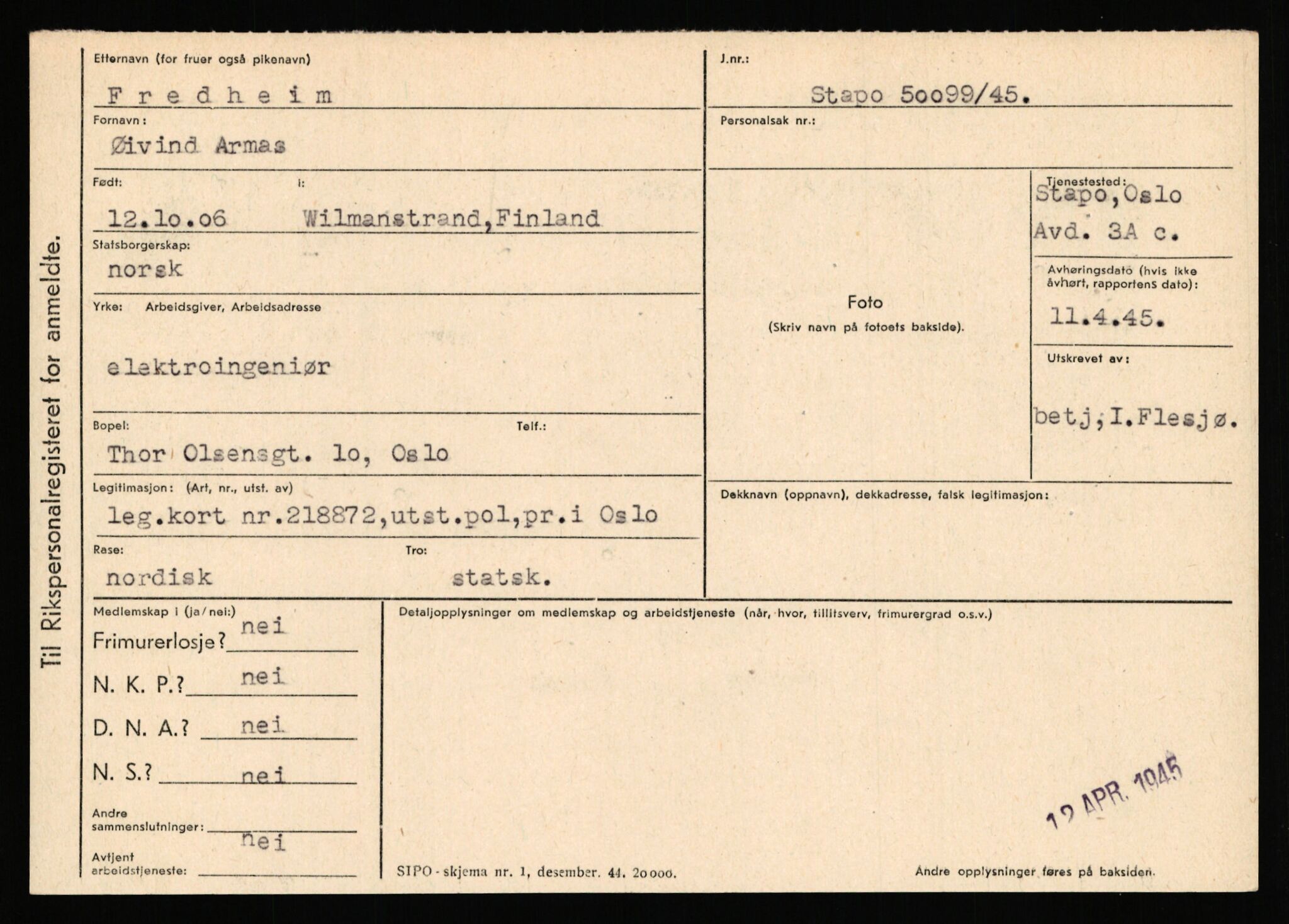 Statspolitiet - Hovedkontoret / Osloavdelingen, AV/RA-S-1329/C/Ca/L0004: Eid - funn av gjenstander	, 1943-1945, p. 4382