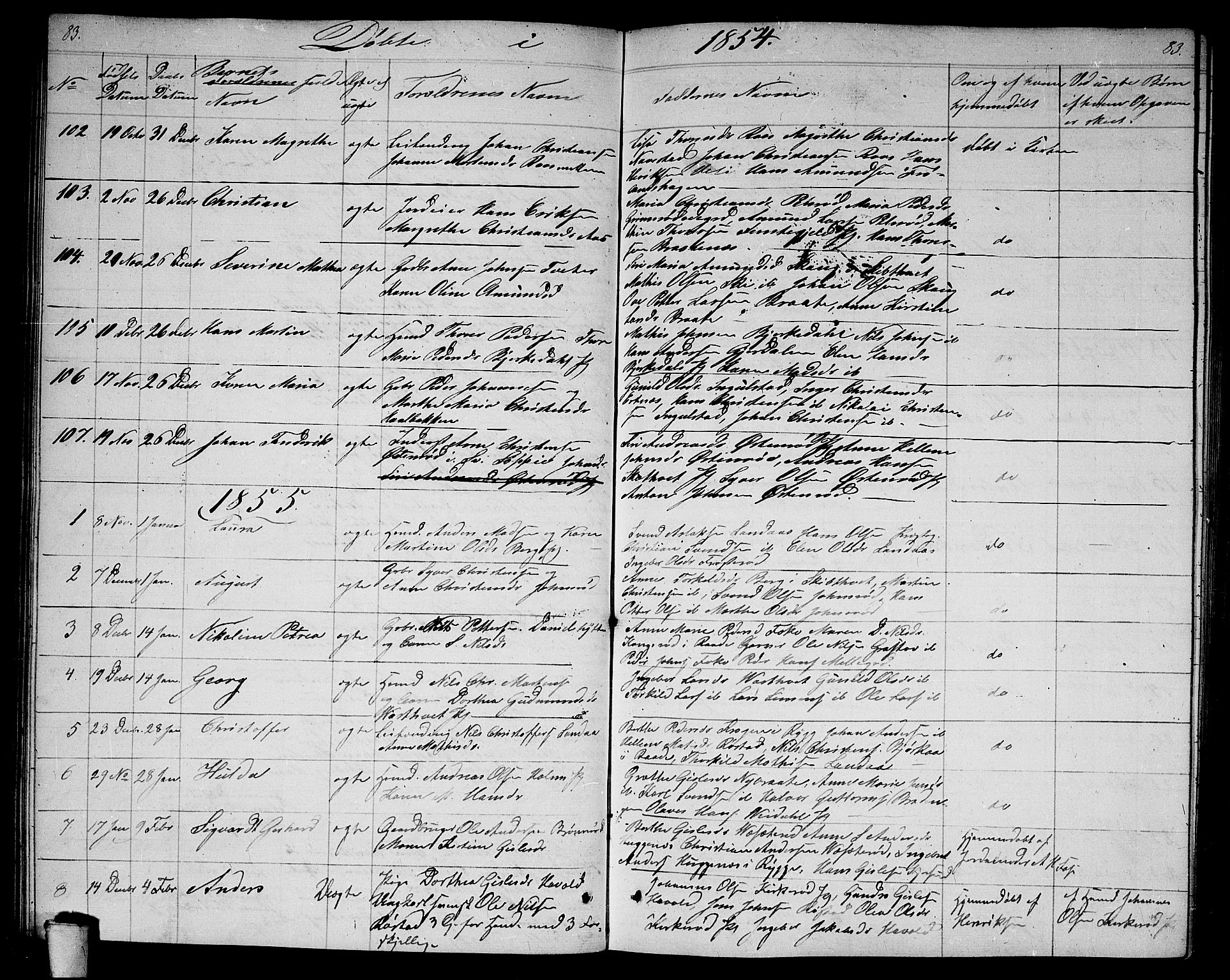 Våler prestekontor Kirkebøker, AV/SAO-A-11083/G/Ga/L0002: Parish register (copy) no. I 2, 1839-1860, p. 83