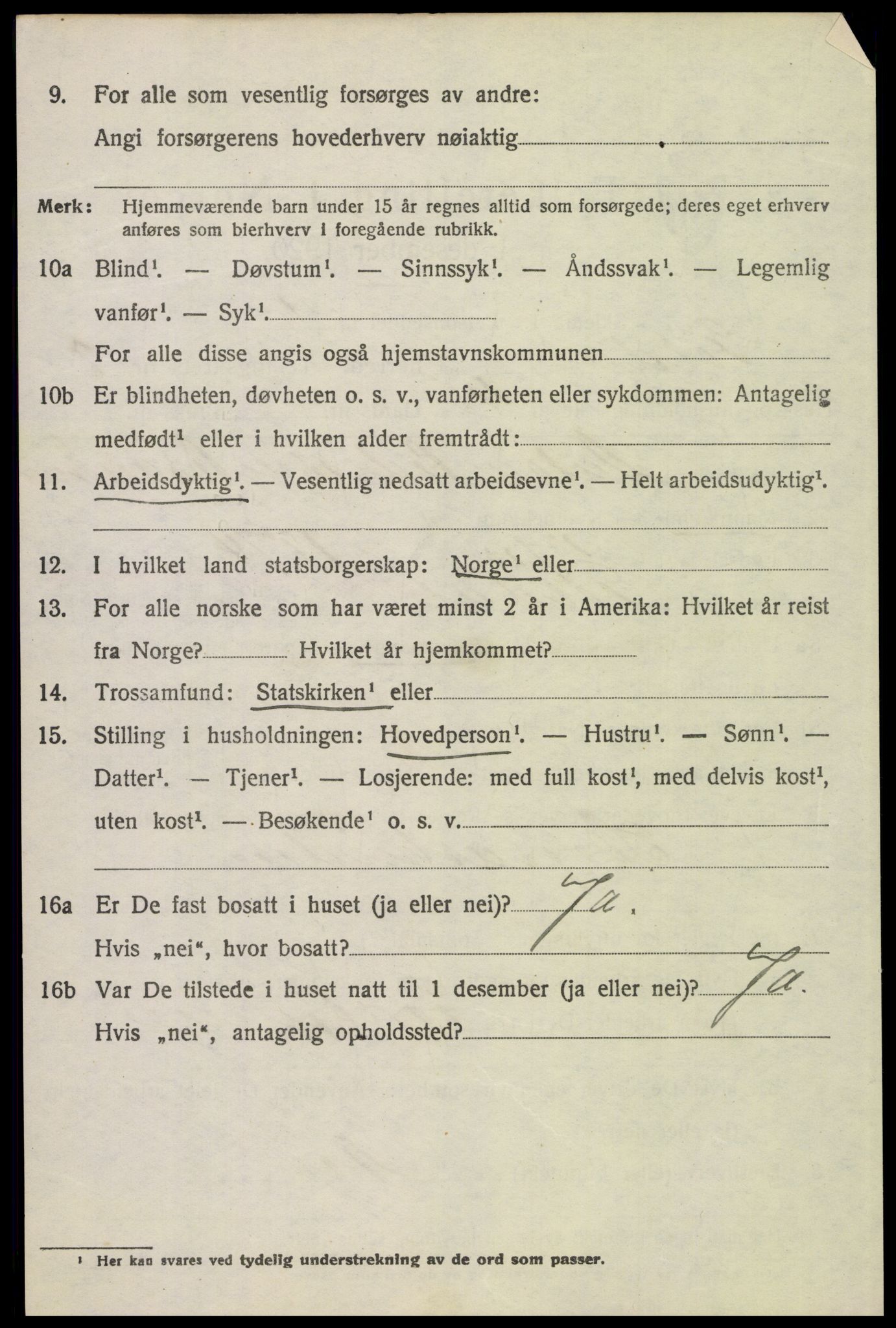 SAH, 1920 census for Folldal, 1920, p. 2076