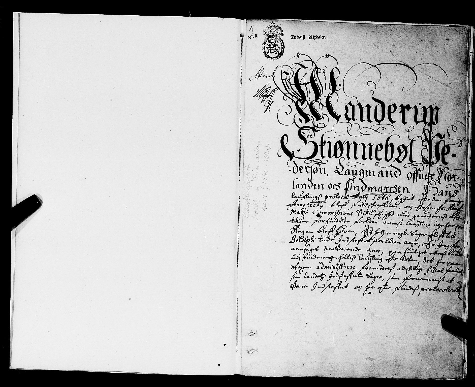 Nordland og Finnmarks lagstol, AV/SAT-A-5608/X/L0002: Justisprotokoll, 1666-1690, p. 1