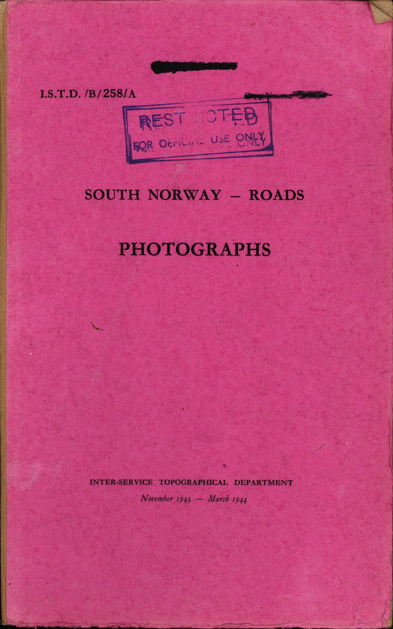 Forsvaret, Forsvarets overkommando II, AV/RA-RAFA-3915/D/Dd/L0026: Sør-Norge, veier, 1943-1944