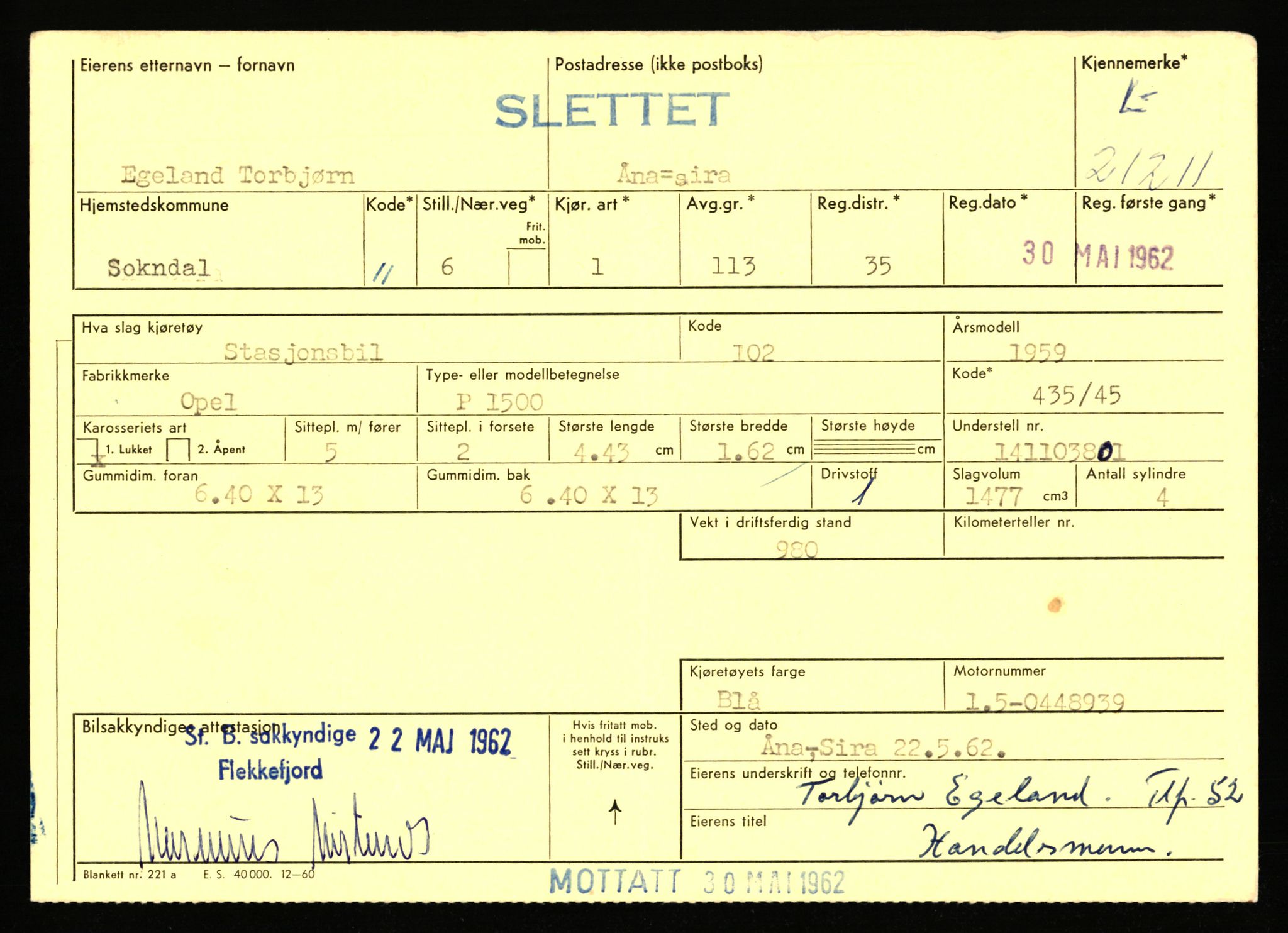 Stavanger trafikkstasjon, AV/SAST-A-101942/0/F/L0037: L-20500 - L-21499, 1930-1971, p. 1865