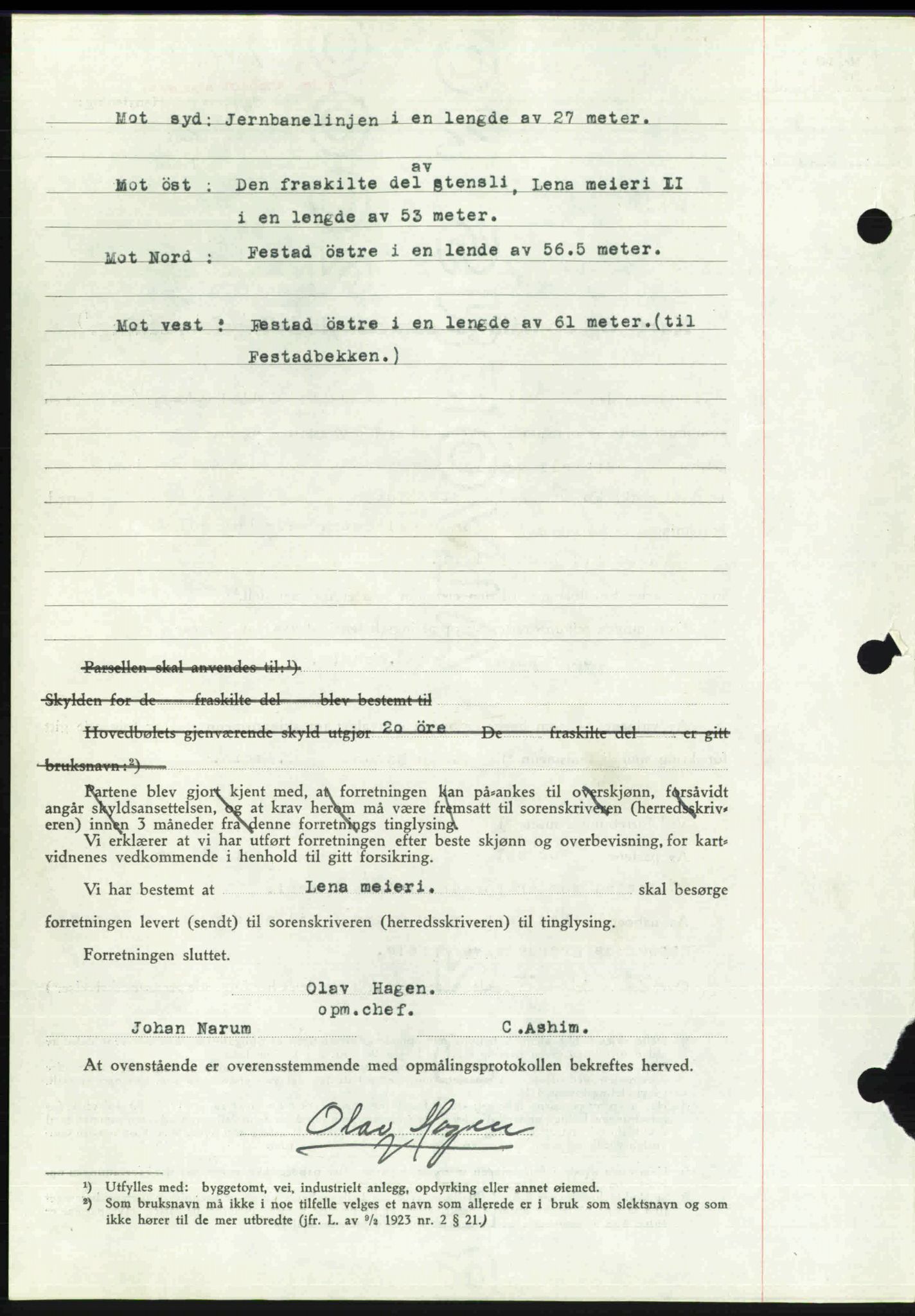 Toten tingrett, SAH/TING-006/H/Hb/Hbc/L0004: Mortgage book no. Hbc-04, 1938-1938, Diary no: : 1044/1938