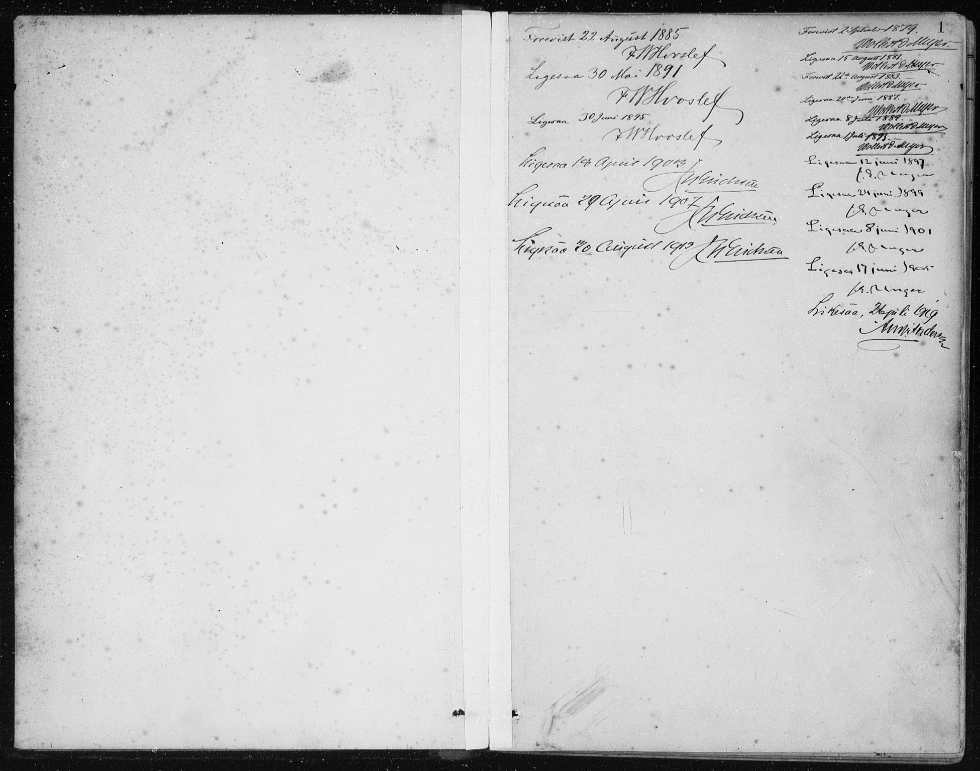 Fjelberg sokneprestembete, SAB/A-75201/H/Haa: Parish register (official) no. C  1, 1879-1918, p. 1