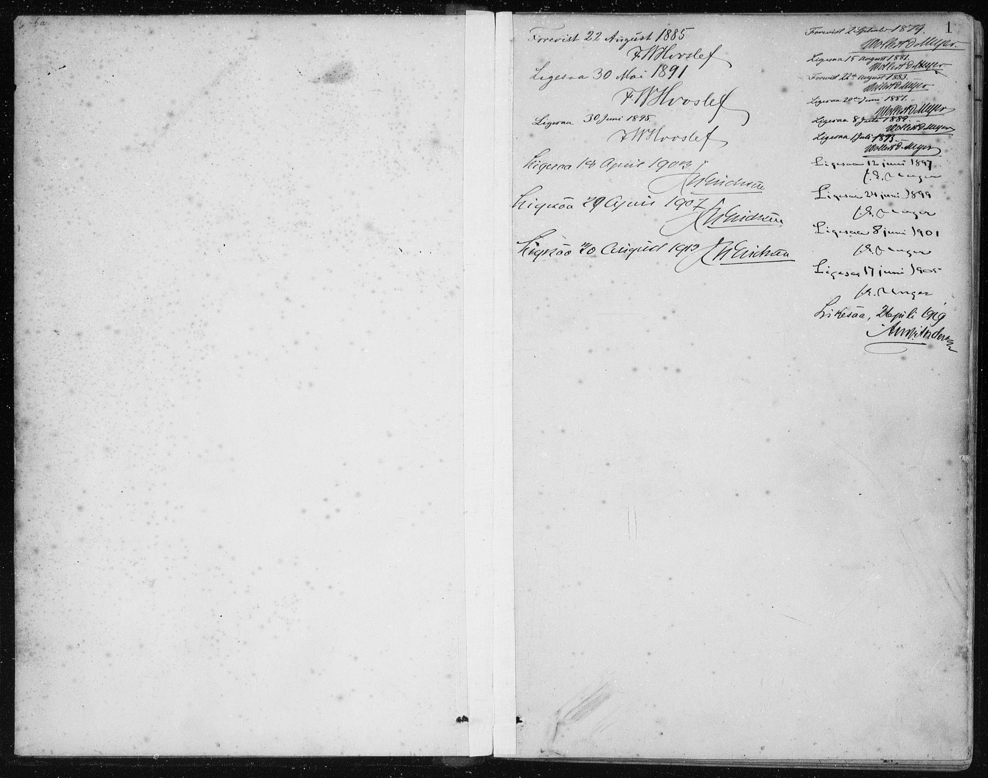 Fjelberg sokneprestembete, AV/SAB-A-75201/H/Haa: Parish register (official) no. C  1, 1879-1918, p. 1