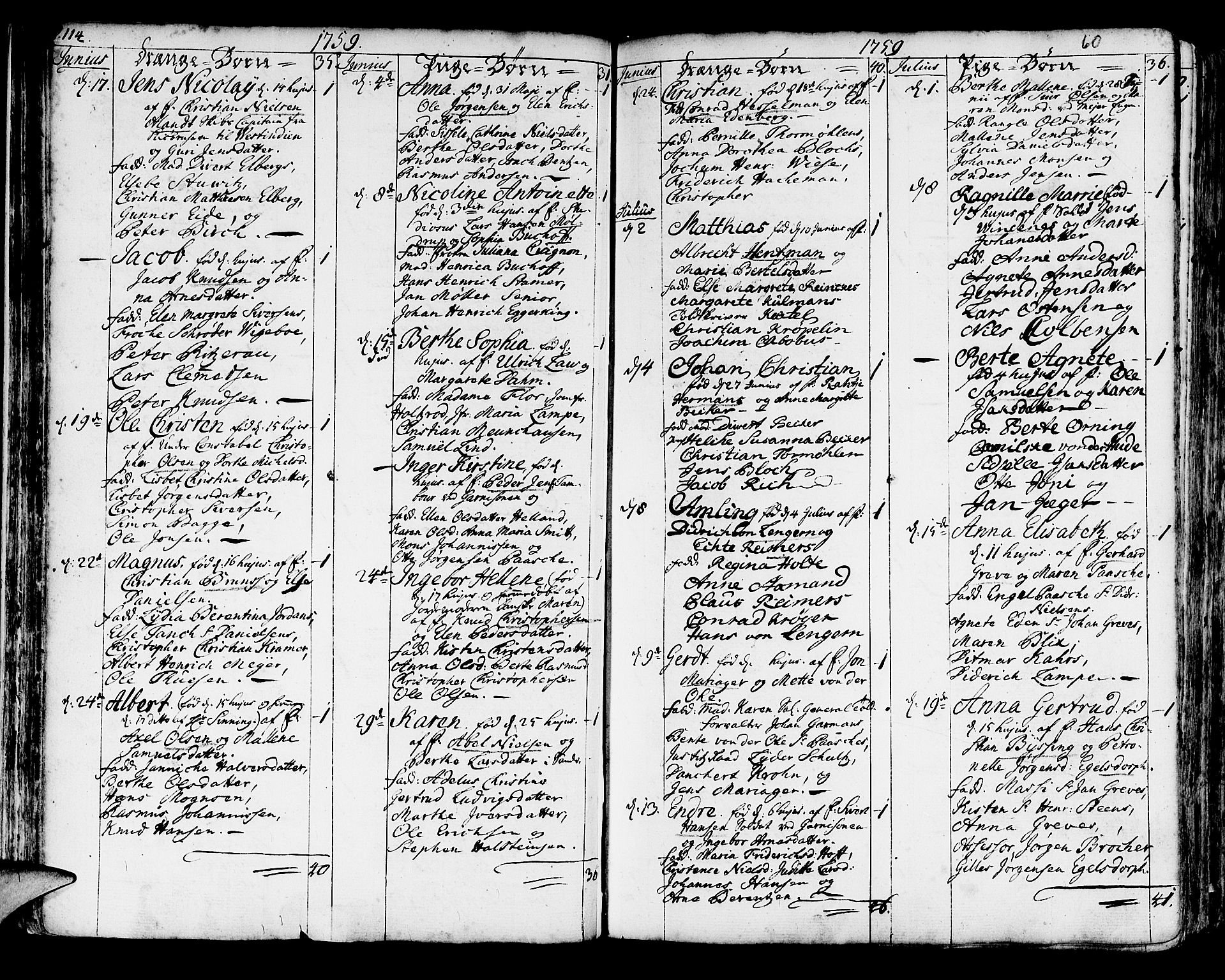 Korskirken sokneprestembete, AV/SAB-A-76101/H/Haa/L0005: Parish register (official) no. A 5, 1751-1789, p. 60
