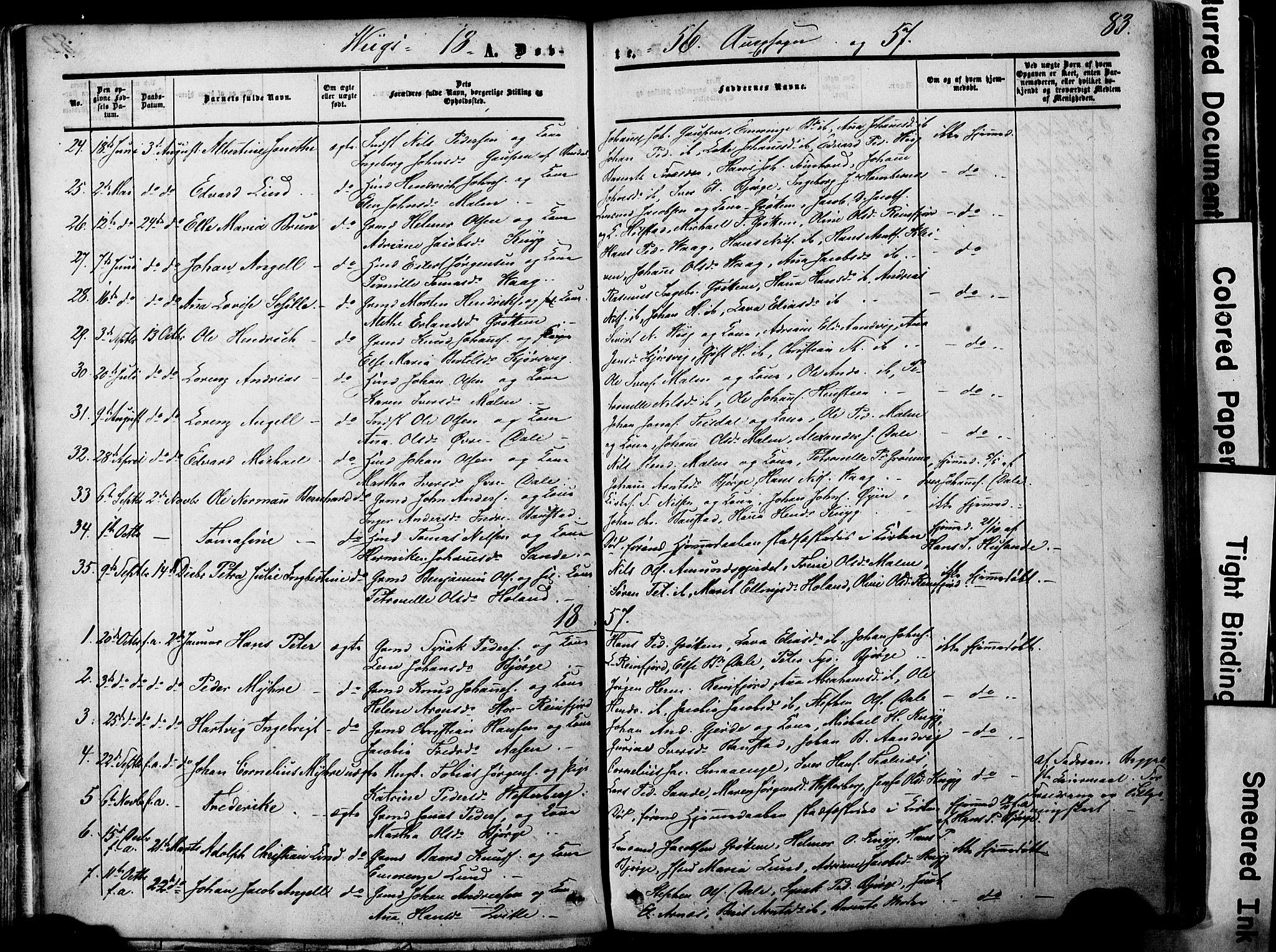 Ministerialprotokoller, klokkerbøker og fødselsregistre - Nordland, AV/SAT-A-1459/812/L0176: Parish register (official) no. 812A05, 1834-1874, p. 83