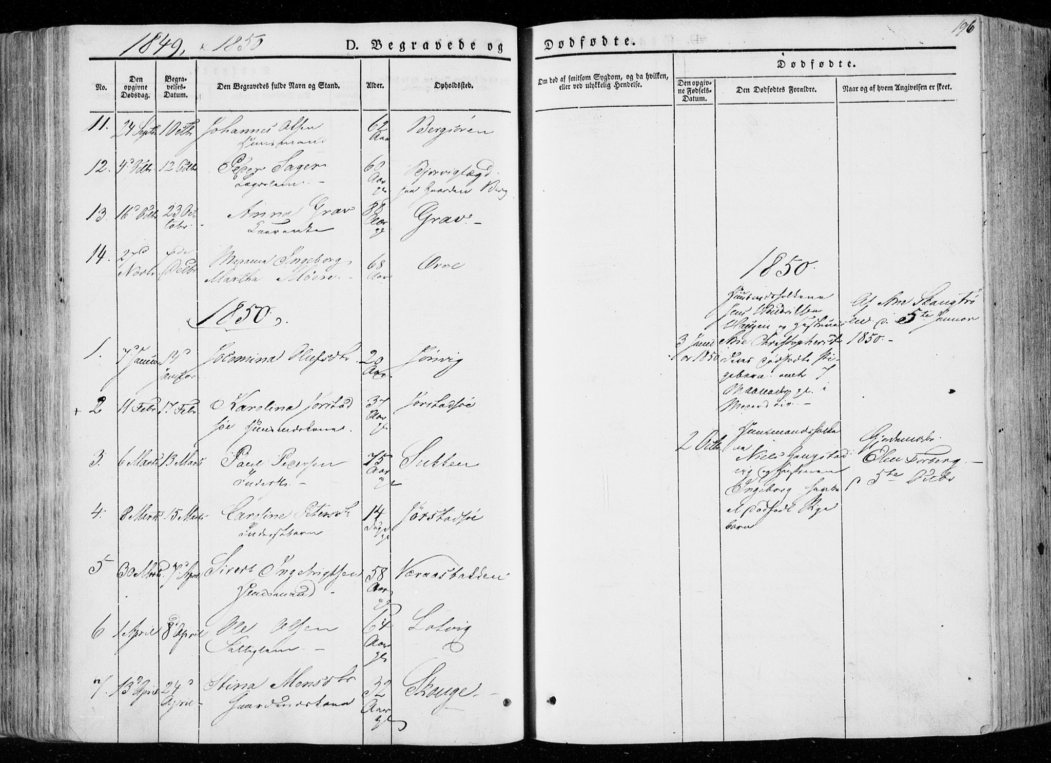 Ministerialprotokoller, klokkerbøker og fødselsregistre - Nord-Trøndelag, SAT/A-1458/722/L0218: Parish register (official) no. 722A05, 1843-1868, p. 196