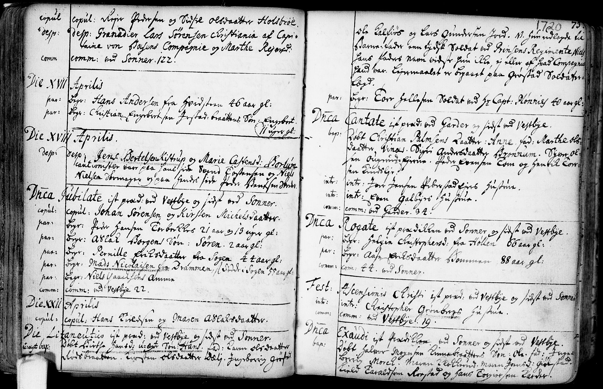 Vestby prestekontor Kirkebøker, AV/SAO-A-10893/F/Fa/L0001.b: Parish register (official) no. I 1B, 1714-1759, p. 73