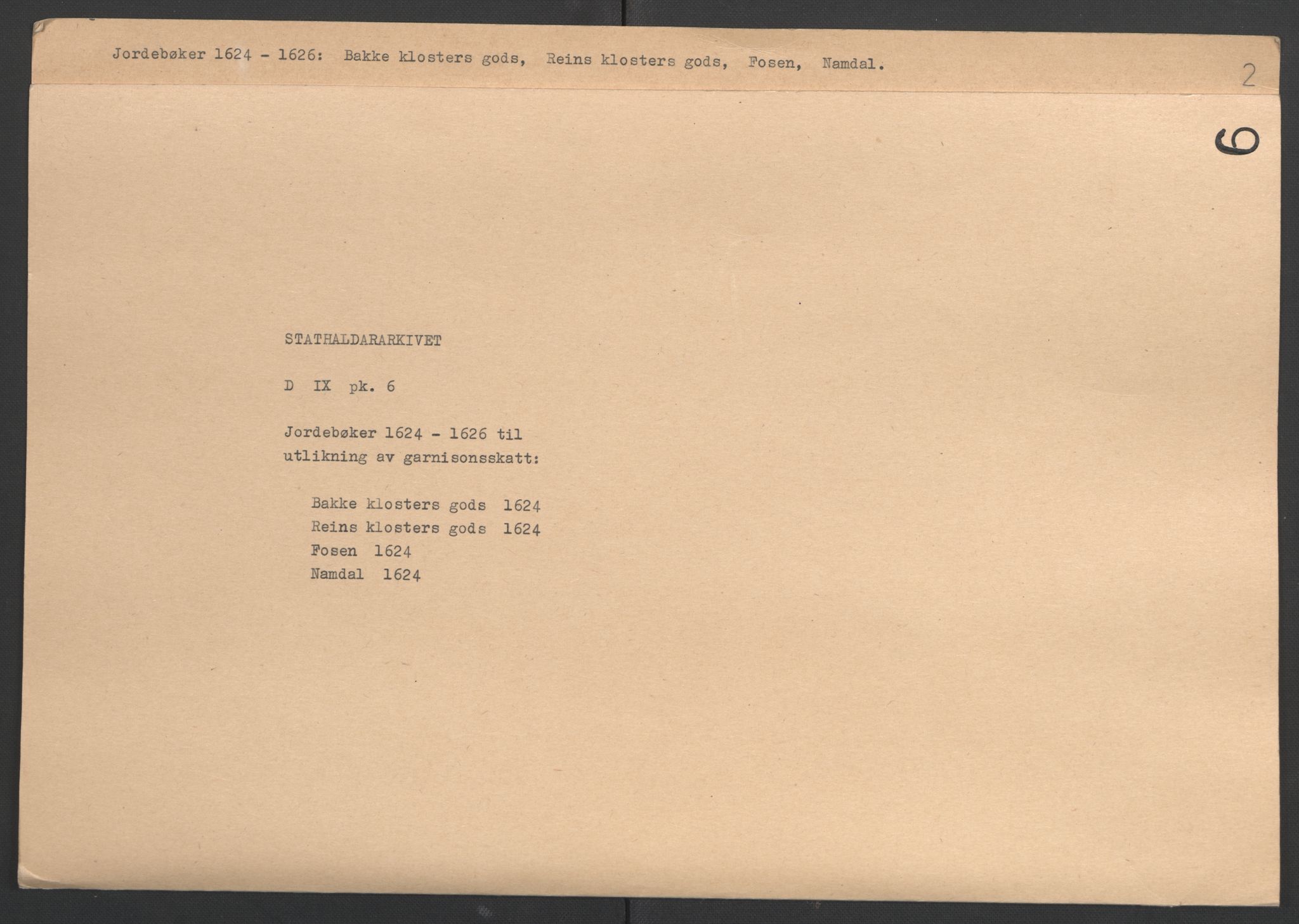 Stattholderembetet 1572-1771, AV/RA-EA-2870/Ek/L0006/0001: Jordebøker til utlikning av garnisonsskatt 1624-1626: / Jordebøker for Trondheim len, 1624, p. 81