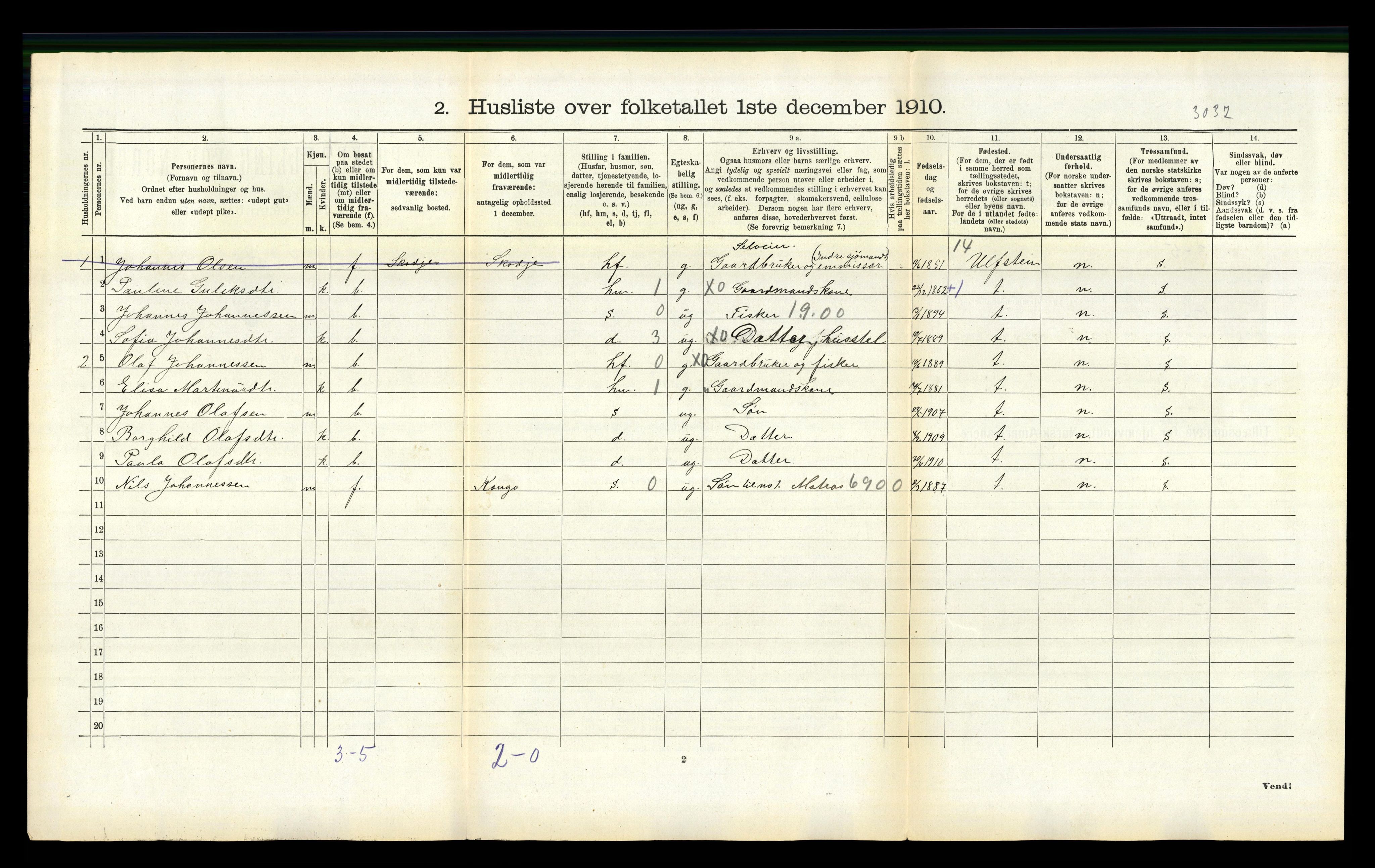 RA, 1910 census for Herøy, 1910, p. 375