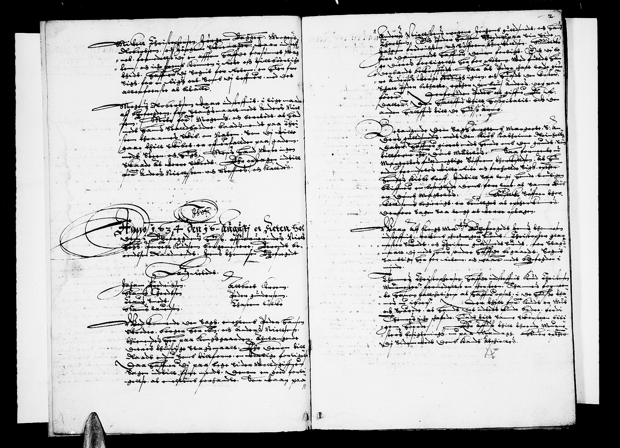 Stavanger byfogd, AV/SAST-A-101408/001/3/30/30BA/L0013: Byting- og rådsturettprotokoll, 1634-1641, p. 1b-2a