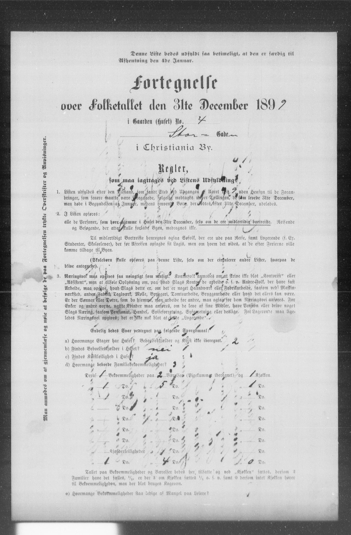 OBA, Municipal Census 1899 for Kristiania, 1899, p. 13314