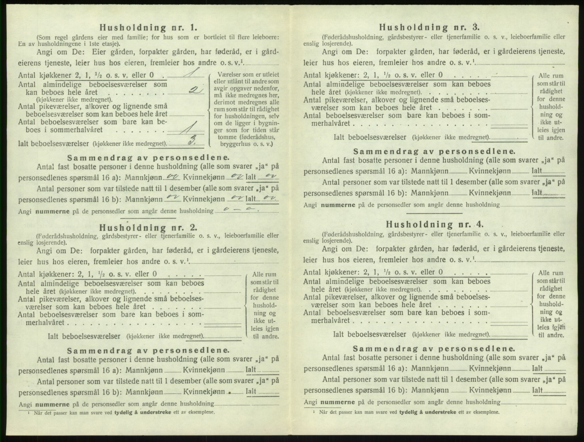 SAB, 1920 census for Sogndal, 1920, p. 1015