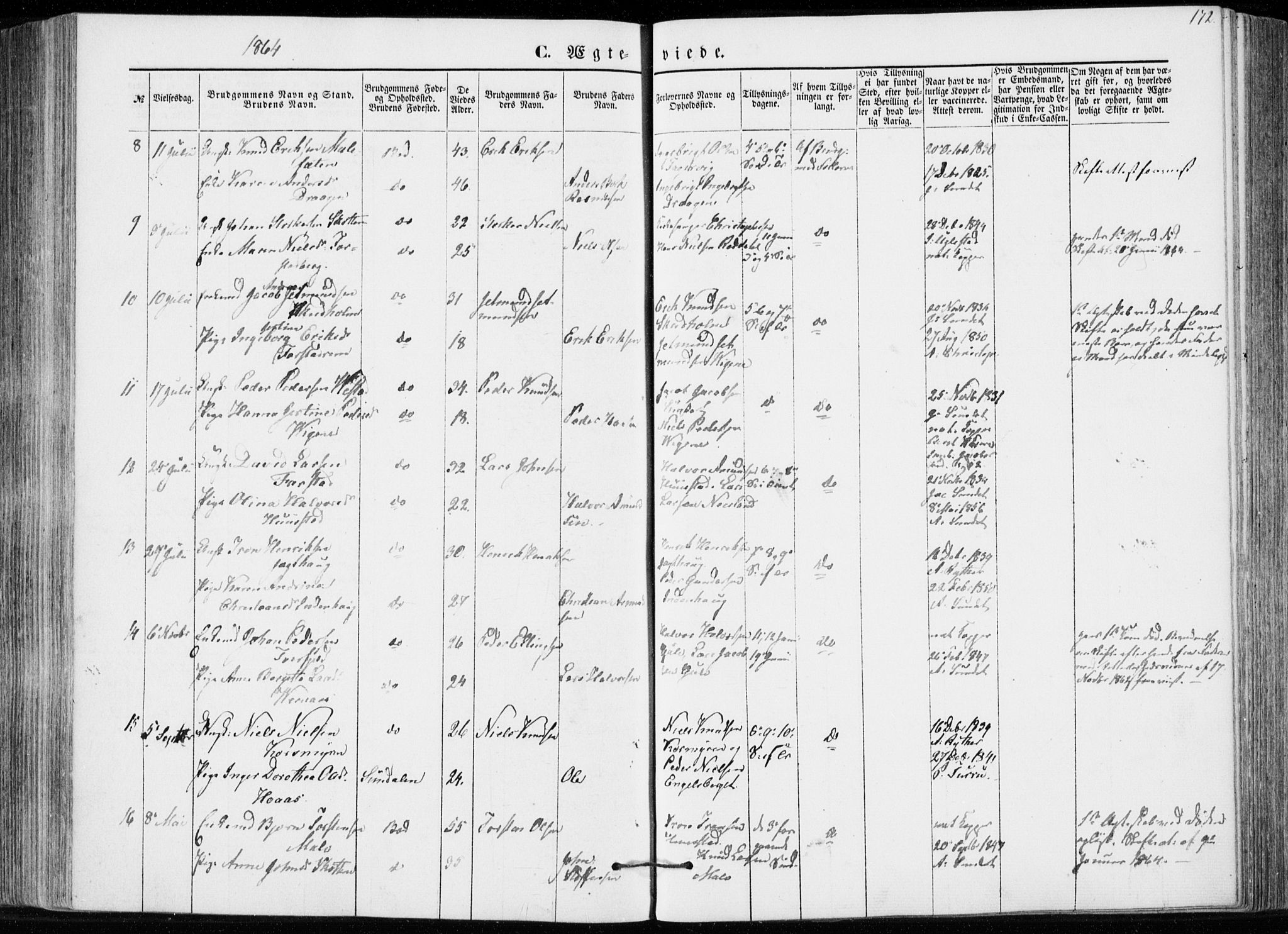 Ministerialprotokoller, klokkerbøker og fødselsregistre - Møre og Romsdal, AV/SAT-A-1454/566/L0767: Parish register (official) no. 566A06, 1852-1868, p. 172