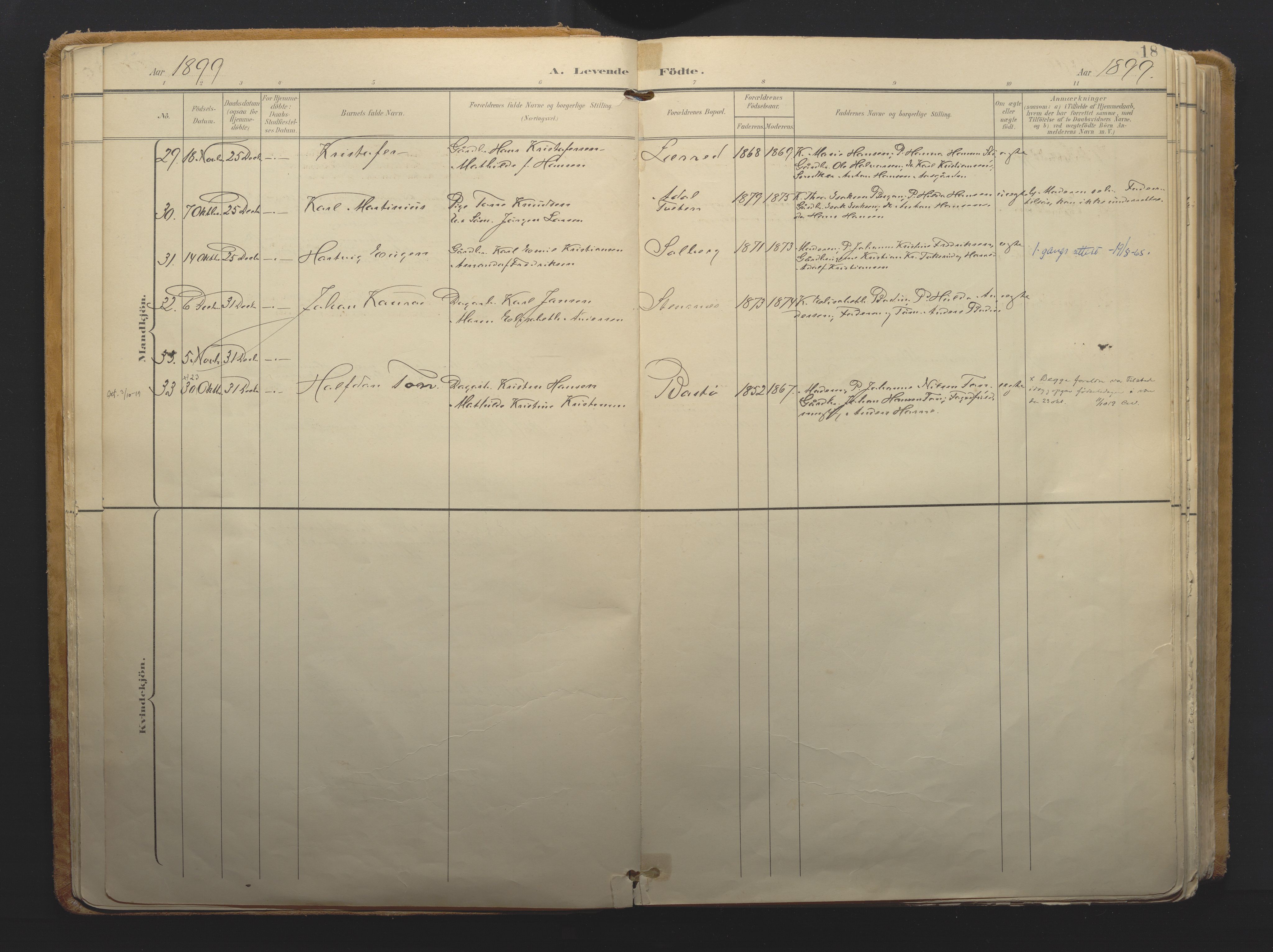 Borre kirkebøker, AV/SAKO-A-338/F/Fa/L0011: Parish register (official) no. I 11, 1897-1921, p. 18