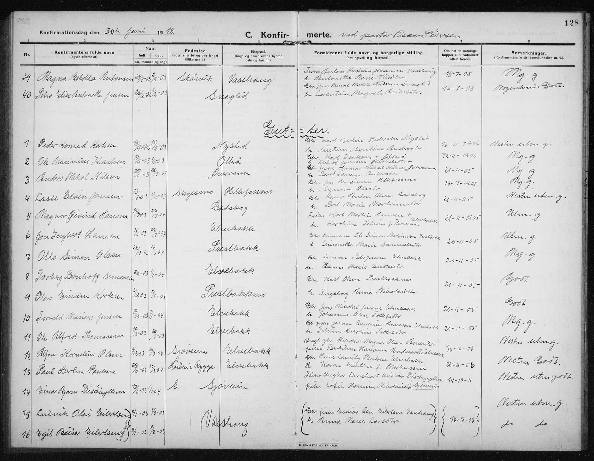 Salangen sokneprestembete, AV/SATØ-S-1324/H/Hb/L0005klokker: Parish register (copy) no. 5, 1918-1937, p. 128