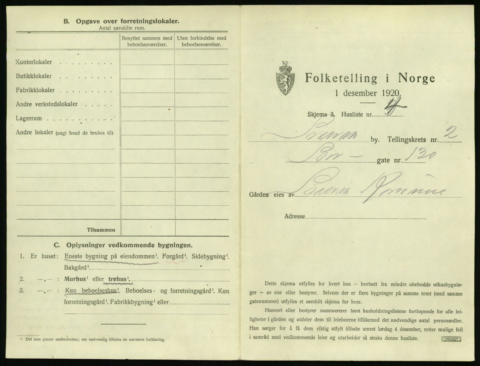 SAKO, 1920 census for Svelvik, 1920, p. 281