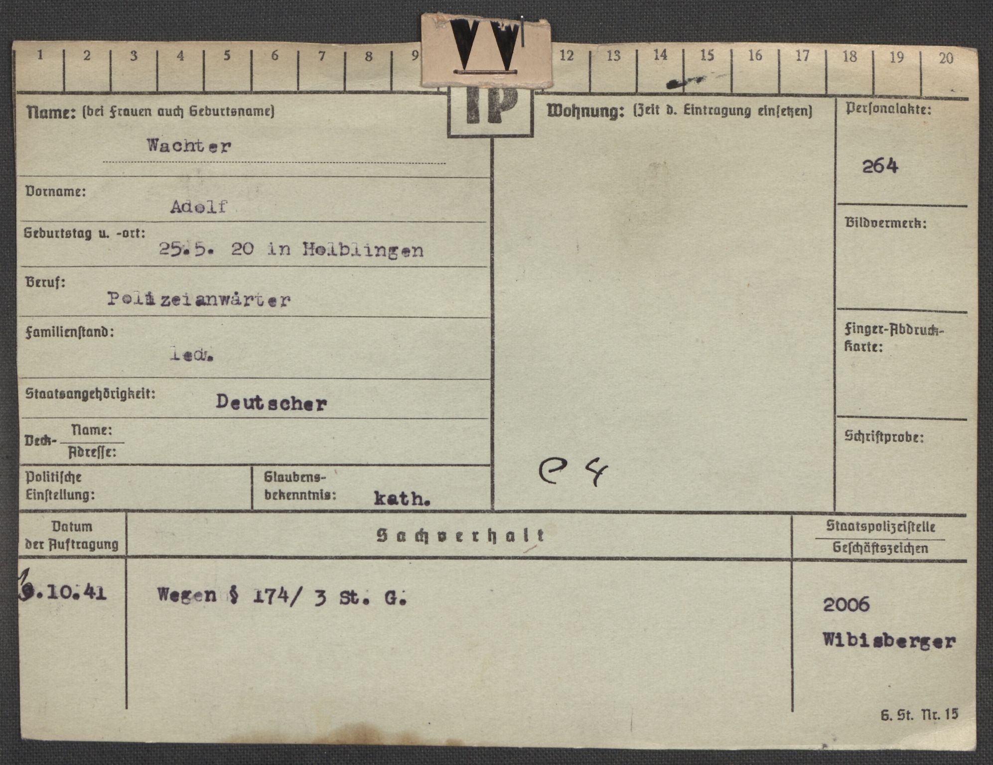 Befehlshaber der Sicherheitspolizei und des SD, RA/RAFA-5969/E/Ea/Eaa/L0010: Register over norske fanger i Møllergata 19: Sø-Å, 1940-1945, p. 826