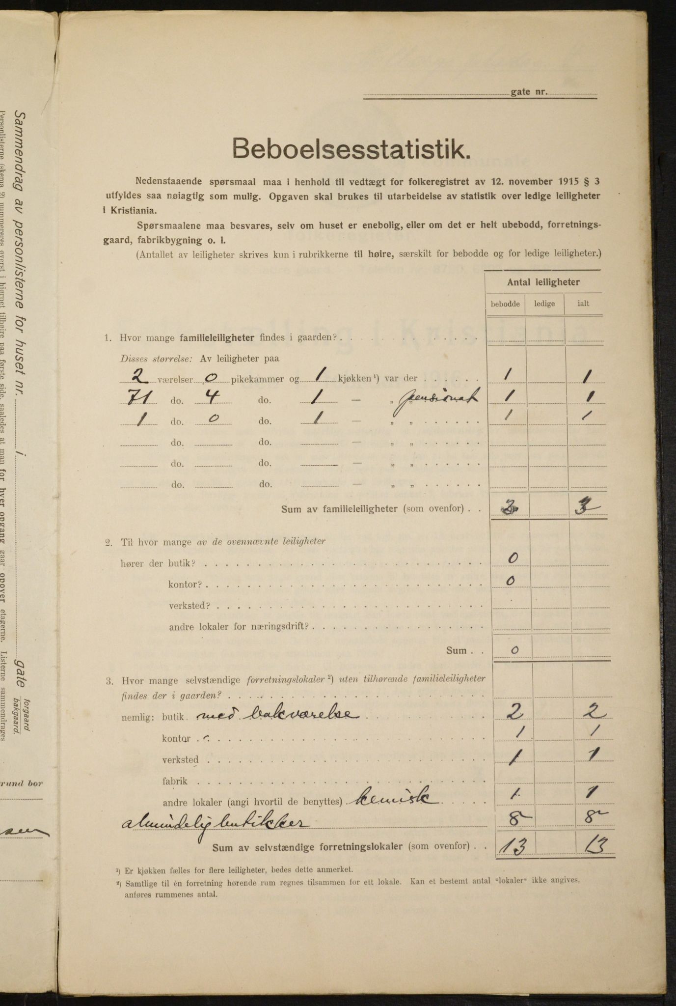 OBA, Municipal Census 1916 for Kristiania, 1916, p. 41192