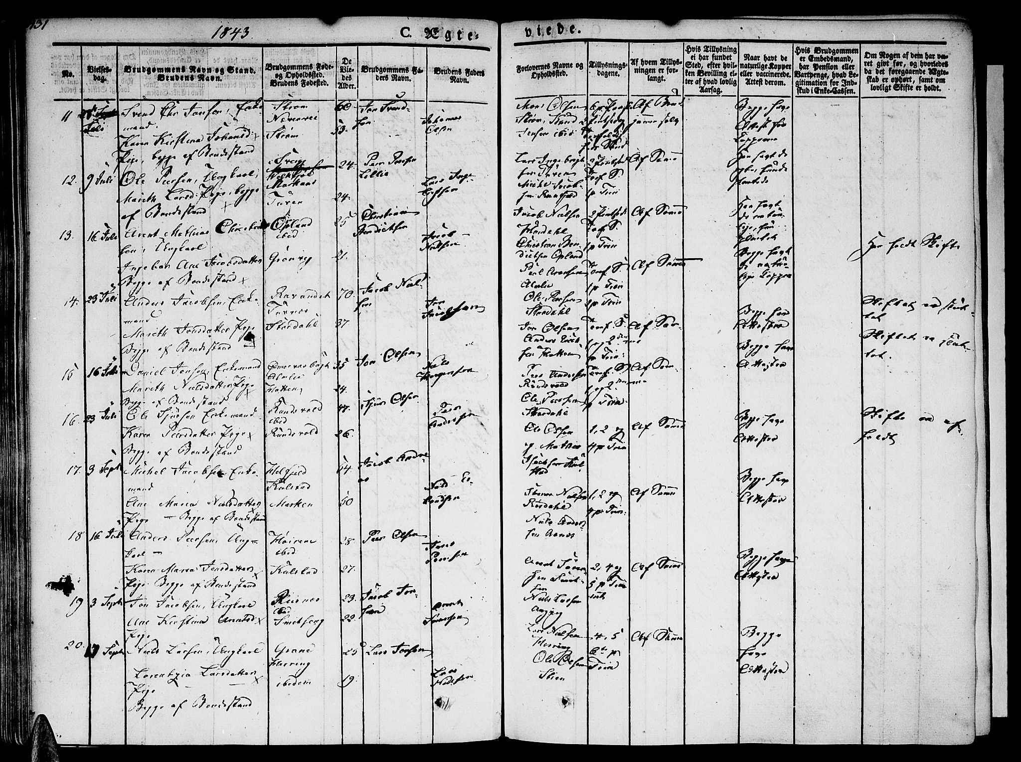 Ministerialprotokoller, klokkerbøker og fødselsregistre - Nordland, SAT/A-1459/820/L0290: Parish register (official) no. 820A11, 1826-1845, p. 431