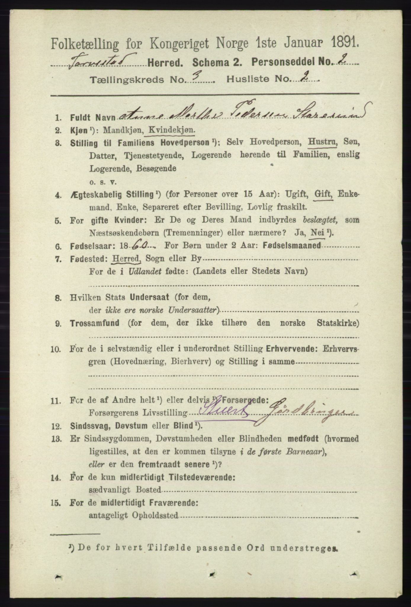 RA, 1891 census for 1152 Torvastad, 1891, p. 956