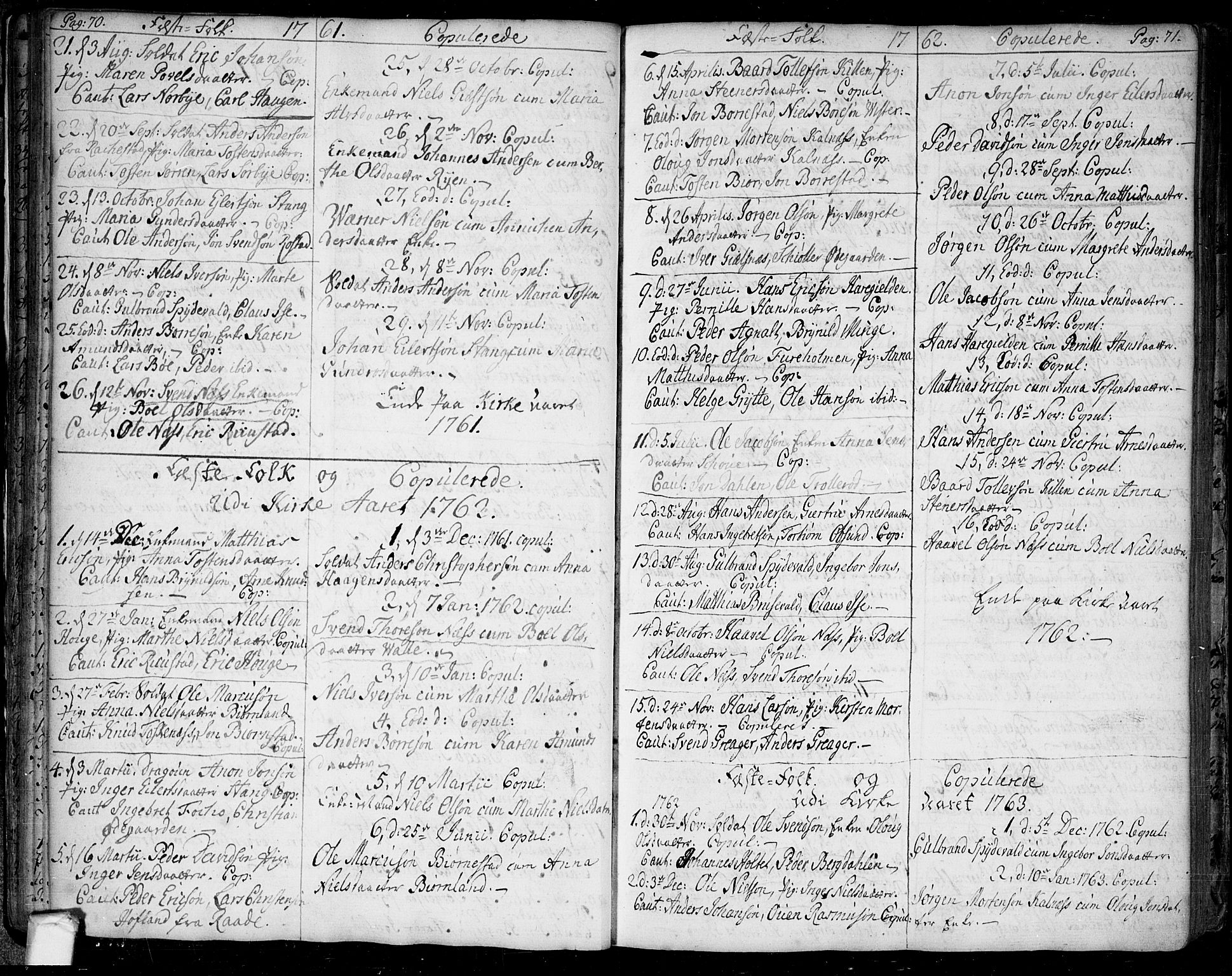 Tune prestekontor Kirkebøker, AV/SAO-A-2007/F/Fa/L0002: Parish register (official) no. 2, 1758-1781, p. 70-71