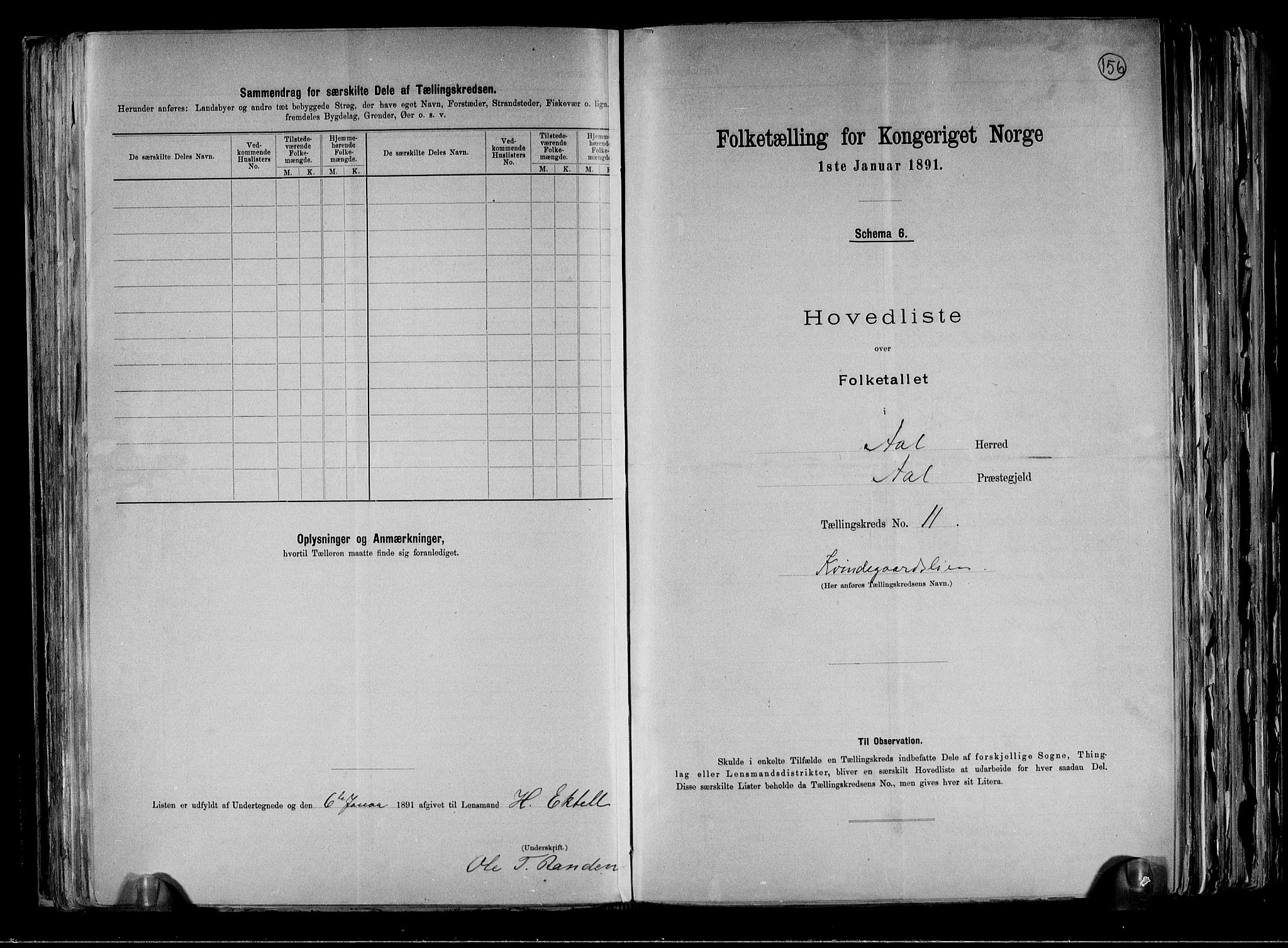 RA, 1891 census for 0619 Ål, 1891, p. 26