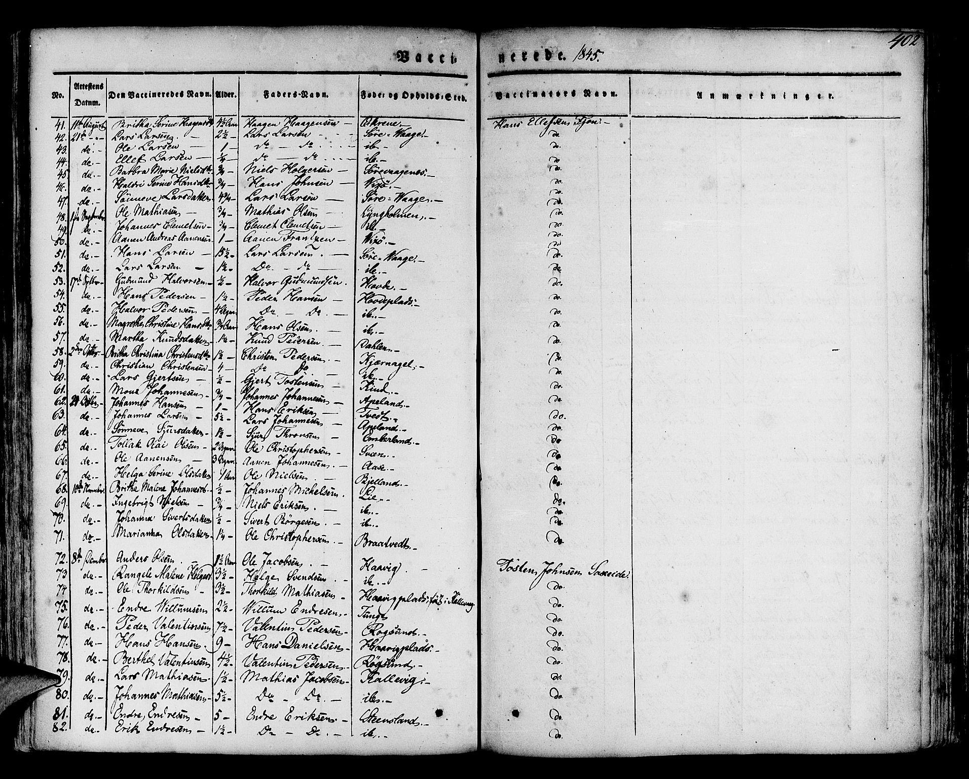 Finnås sokneprestembete, AV/SAB-A-99925/H/Ha/Haa/Haaa/L0006: Parish register (official) no. A 6, 1836-1850, p. 402