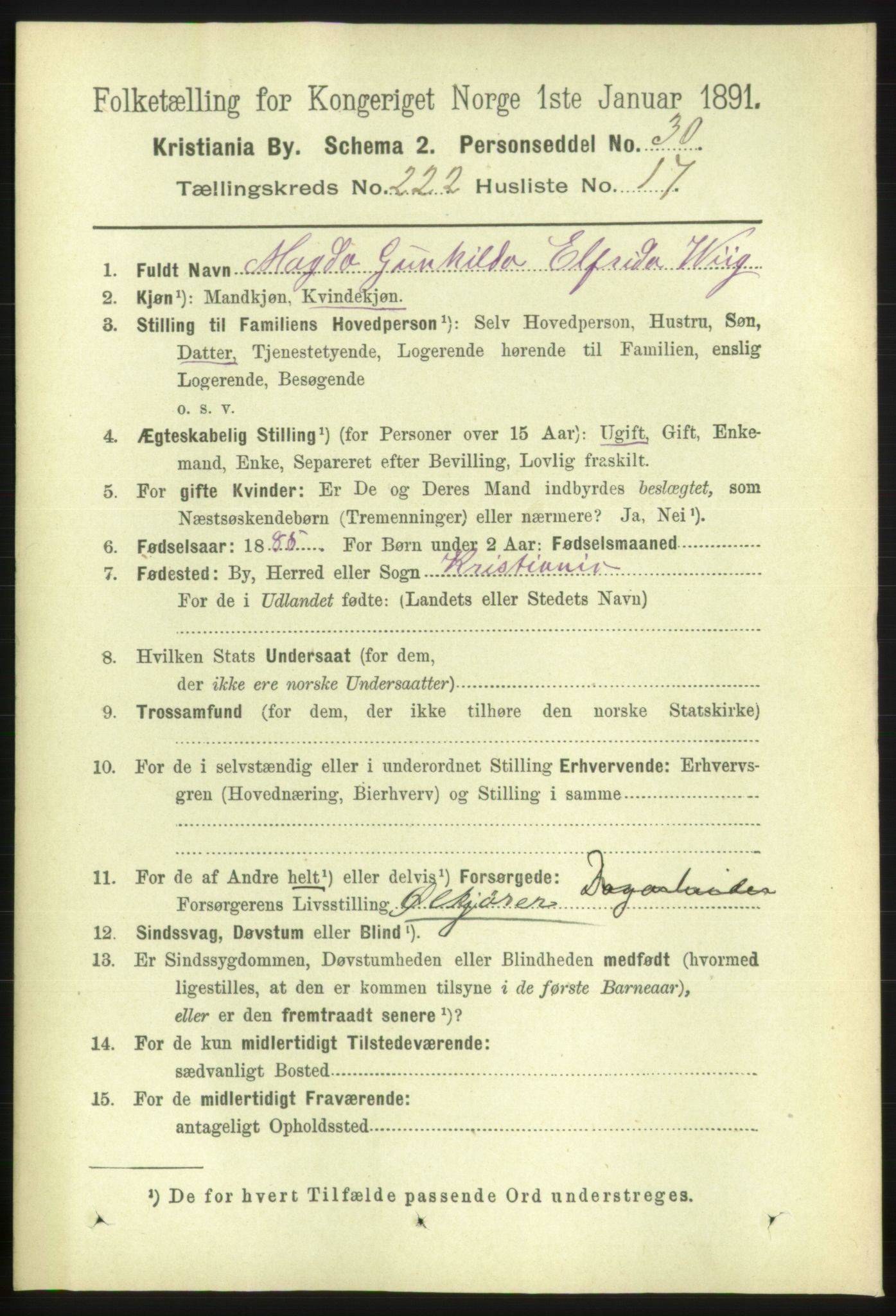 RA, 1891 census for 0301 Kristiania, 1891, p. 133742