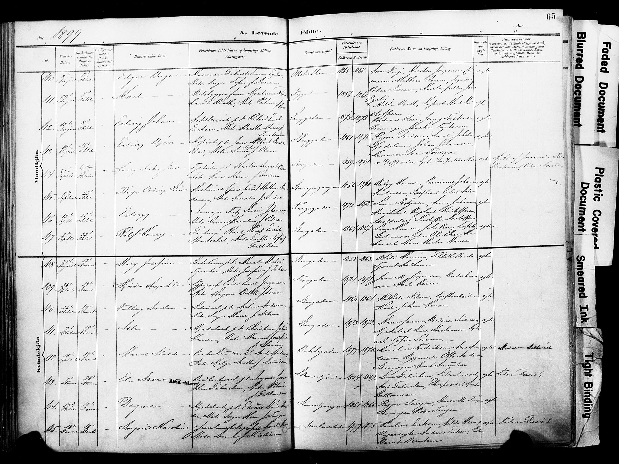 Horten kirkebøker, AV/SAKO-A-348/F/Fa/L0005: Parish register (official) no. 5, 1896-1904, p. 65