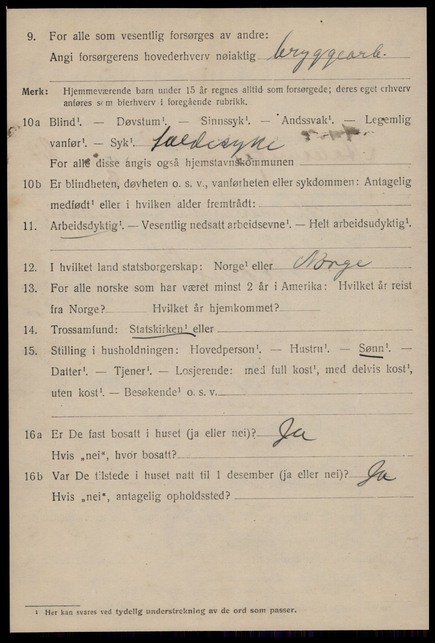 SAT, 1920 census for Ålesund, 1920, p. 43249