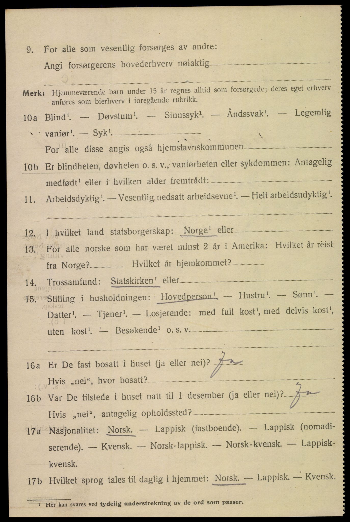 SAT, 1920 census for Narvik, 1920, p. 15405