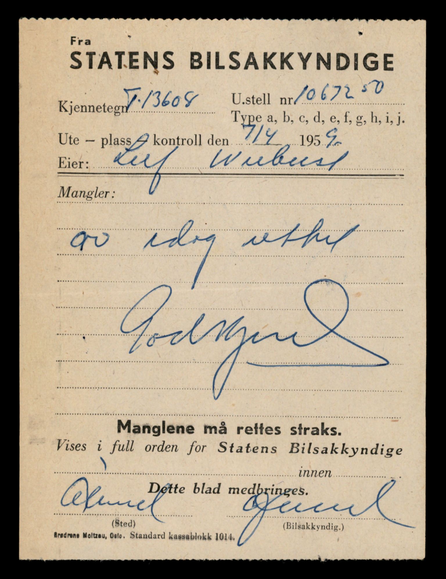 Møre og Romsdal vegkontor - Ålesund trafikkstasjon, AV/SAT-A-4099/F/Fe/L0040: Registreringskort for kjøretøy T 13531 - T 13709, 1927-1998, p. 1402