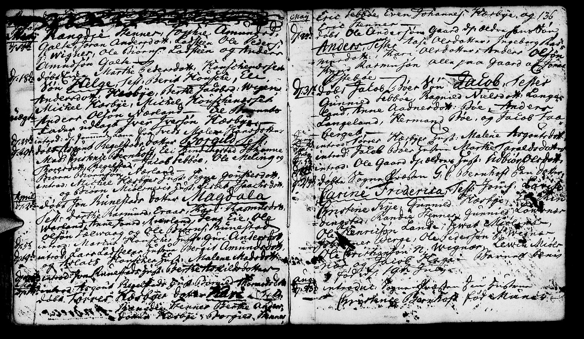 Finnøy sokneprestkontor, SAST/A-101825/H/Ha/Haa/L0005: Parish register (official) no. A 5, 1773-1816, p. 136