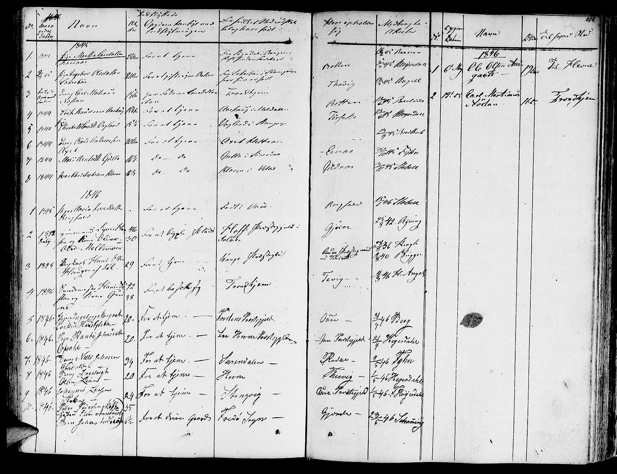 Ministerialprotokoller, klokkerbøker og fødselsregistre - Møre og Romsdal, AV/SAT-A-1454/578/L0904: Parish register (official) no. 578A03, 1836-1858, p. 404