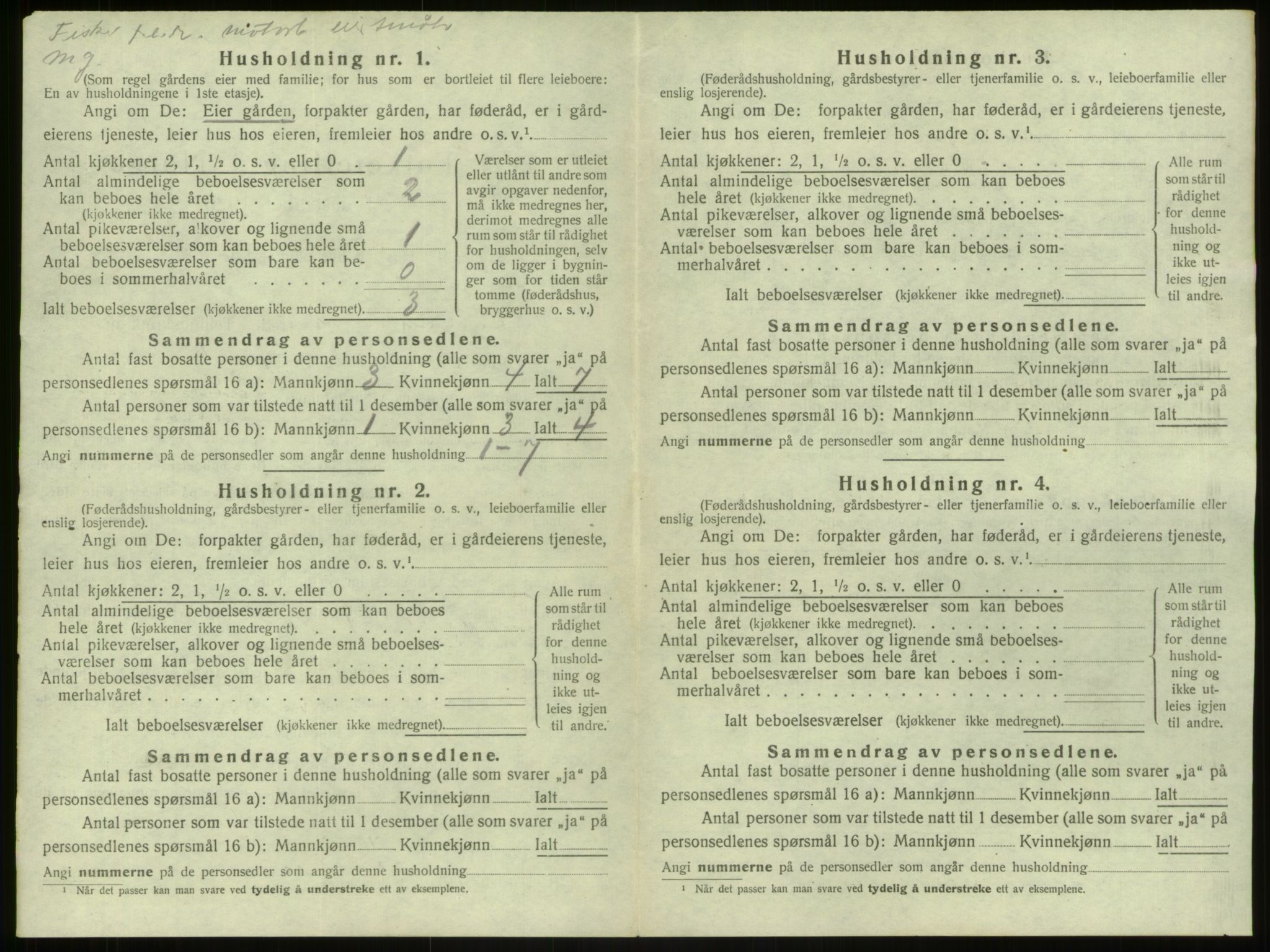 SAB, 1920 census for Herdla, 1920, p. 430