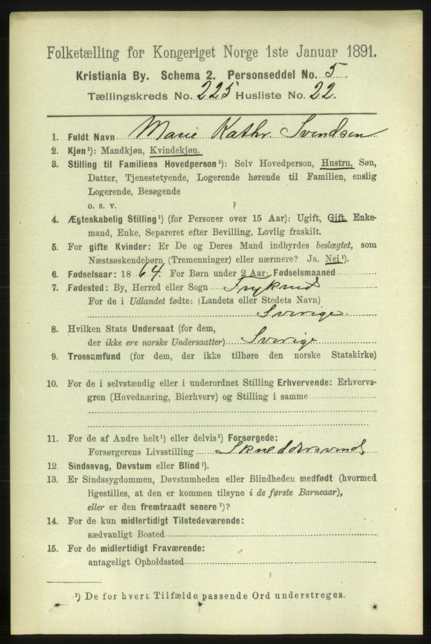 RA, 1891 census for 0301 Kristiania, 1891, p. 137070