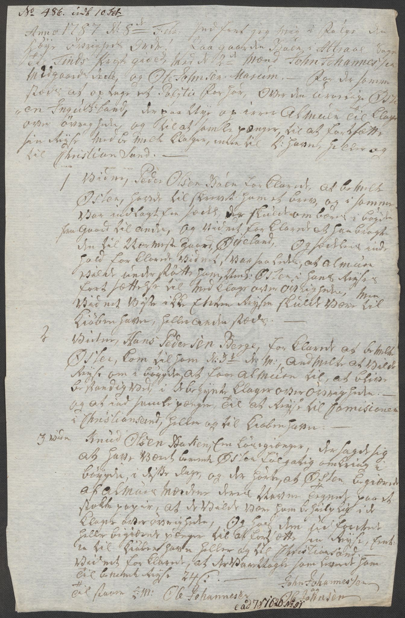 Danske Kanselli, Skapsaker, RA/EA-4061/F/L0102: Skap 16, pakke 7 VIII, 1787-1800, p. 107